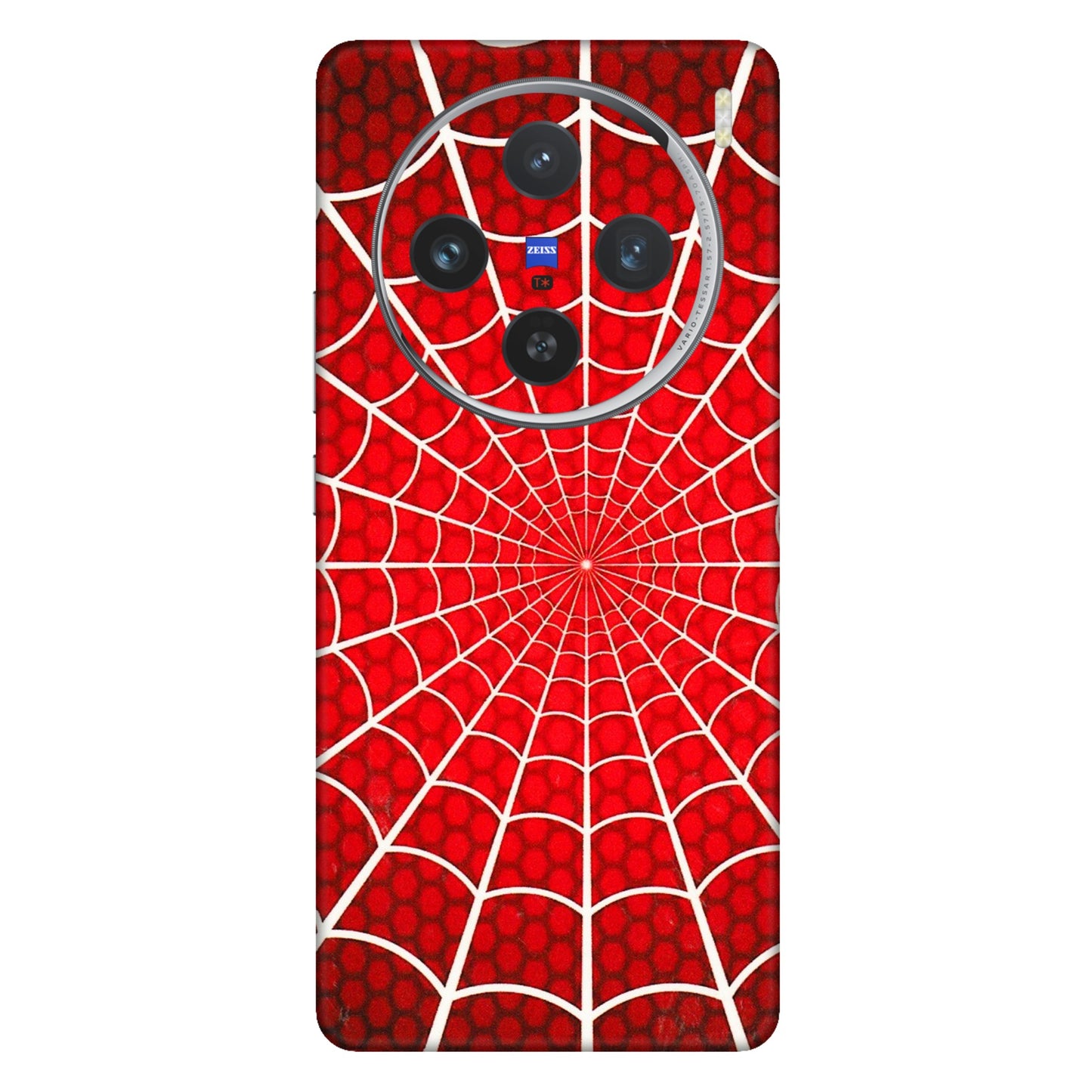 VIVO Z/V/X/T/U/S Series Phone Skins (All Models) - Classic Spidey Web - 3D Embossed Finish (L-115) Vivo X100 (5G)