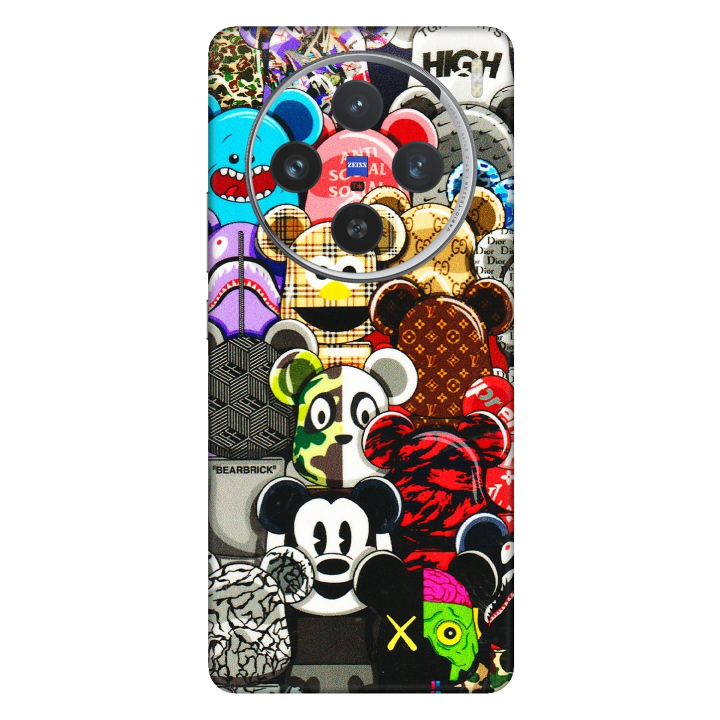 VIVO Z/V/X/T/U/S Series Phone Skins (All Models) - More Mickey Mouses - 3D Embossed Finish (L-118) Vivo X100 (5G)