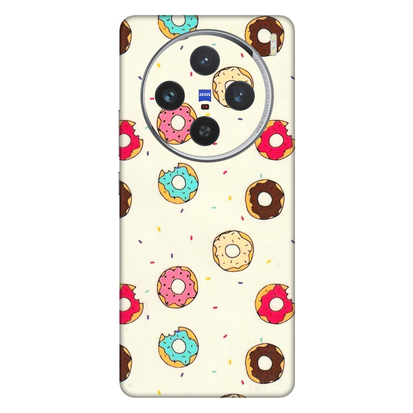 VIVO Z/V/X/T/U/S Series Phone Skins (All Models) - Mini Donuts Doodle Art - 3D Embossed Finish (L-122) Vivo X100 (5G)