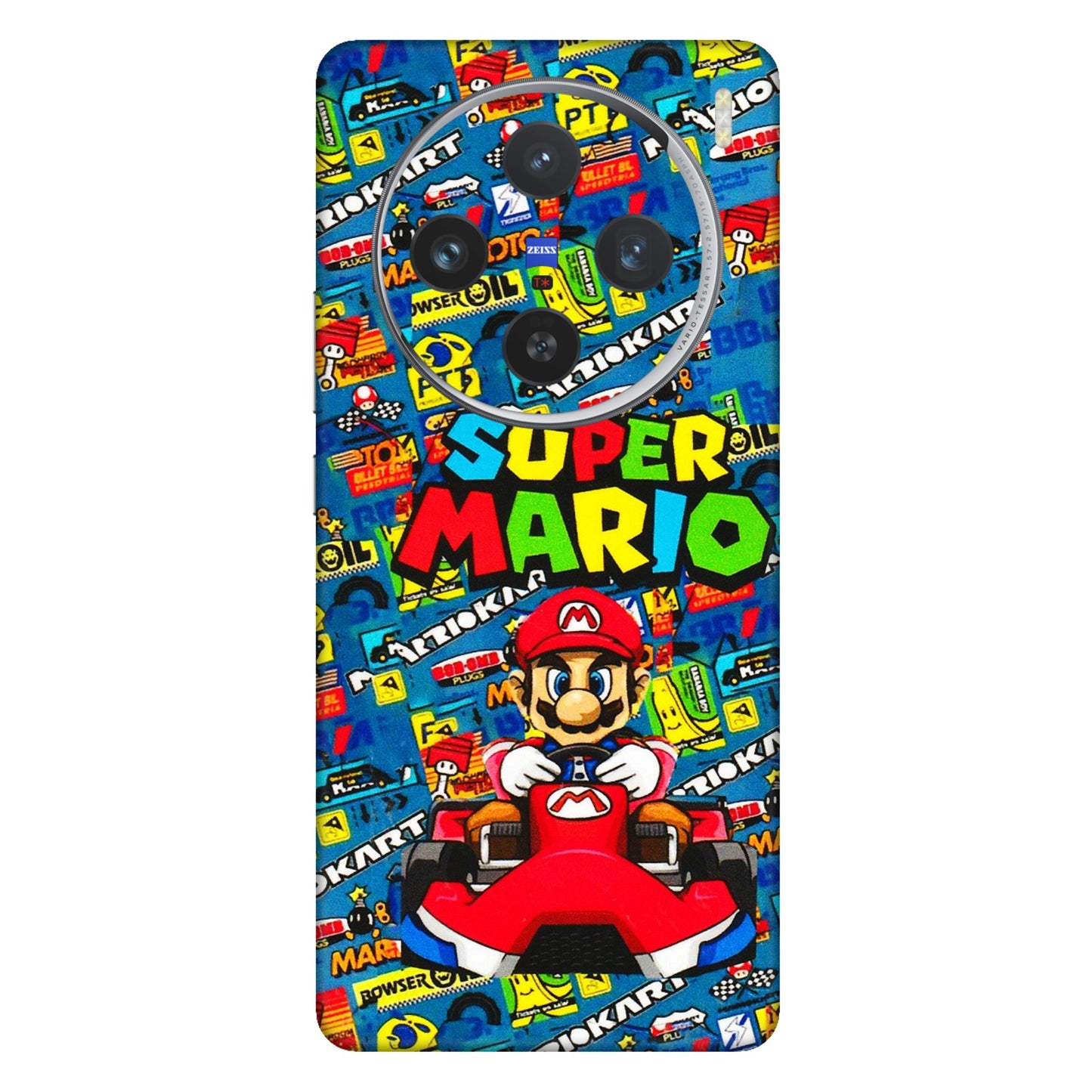 VIVO Z/V/X/T/U/S Series Phone Skins (All Models) - Super Mario Kart - 3D Embossed Finish (L-140) Vivo X100 (5G)