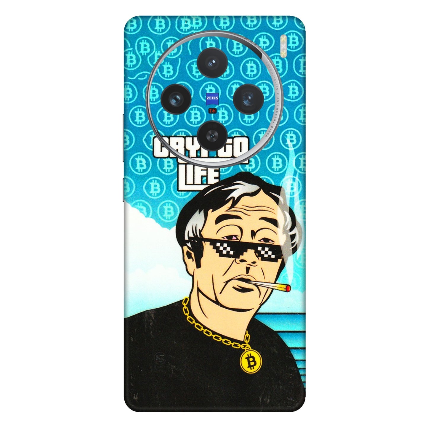 VIVO Z/V/X/T/U/S Series Phone Skins (All Models) - Crypto Thug Life - 3D Embossed Finish (L-179) Vivo X100 (5G)