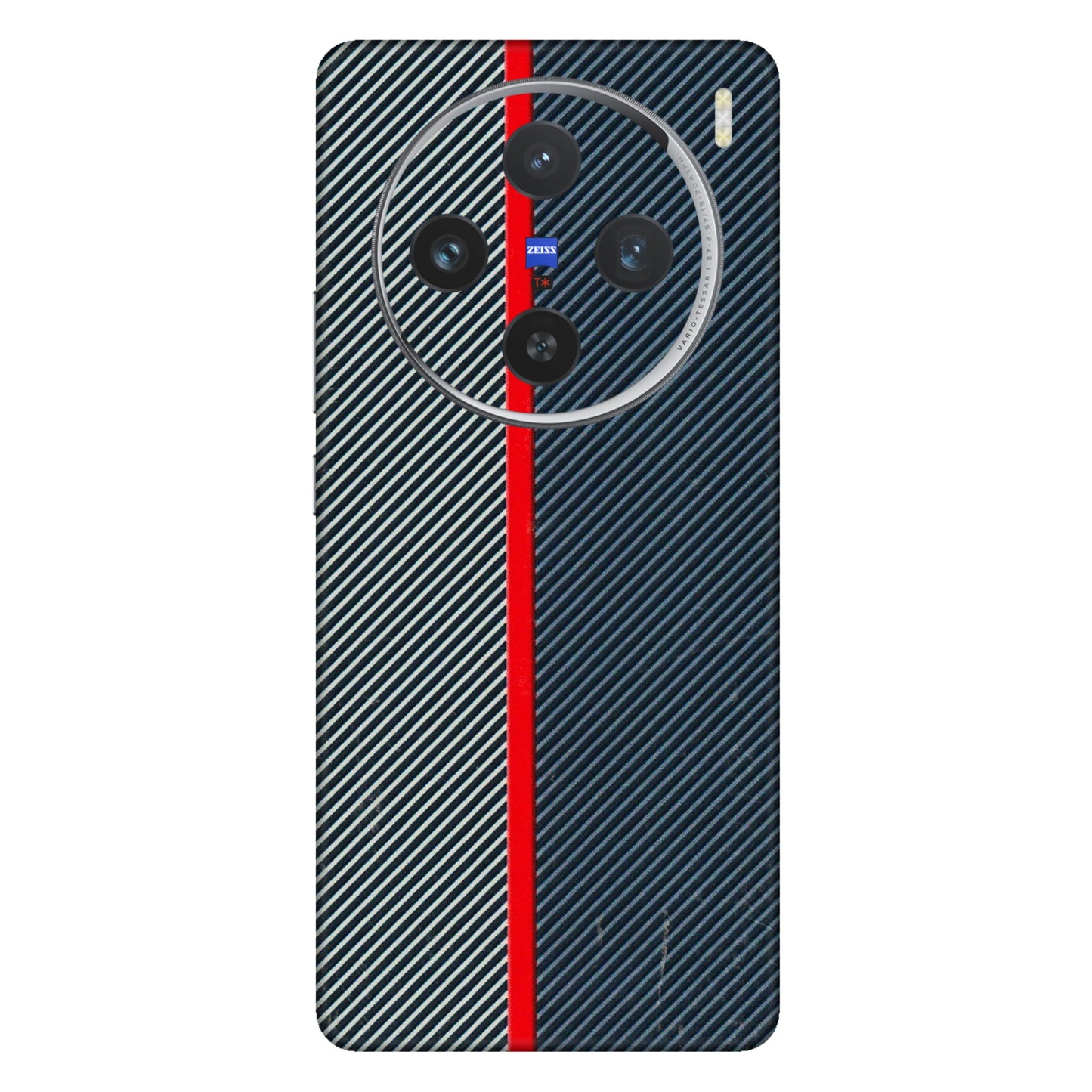 VIVO Z/V/X/T/U/S Series Phone Skins (All Models) - Blue Sober Lines - 3D Embossed Finish (L-305) Vivo X100 (5G)