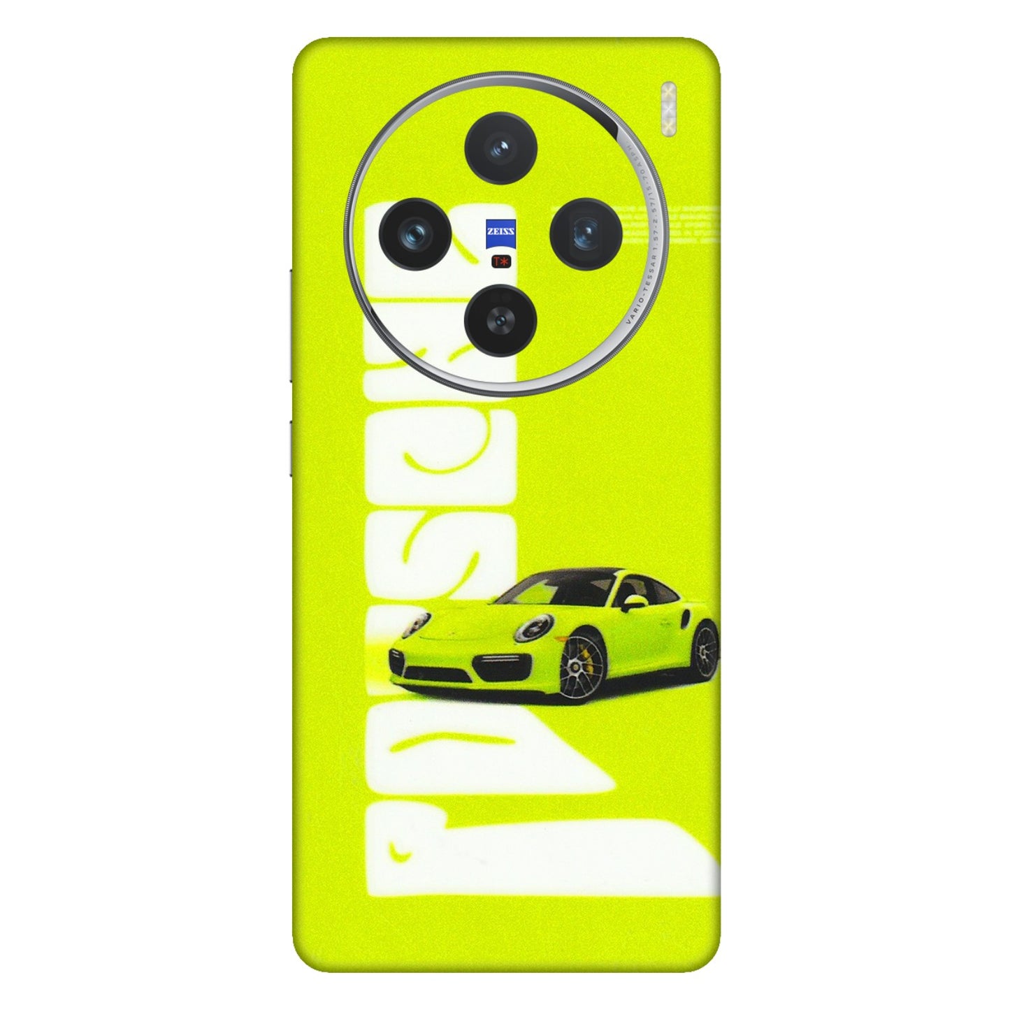 VIVO Z/V/X/T/U/S Series Phone Skins (All Models) - Lime Green Porche - 3D Embossed Finish (L-30) Vivo X100 (5G)
