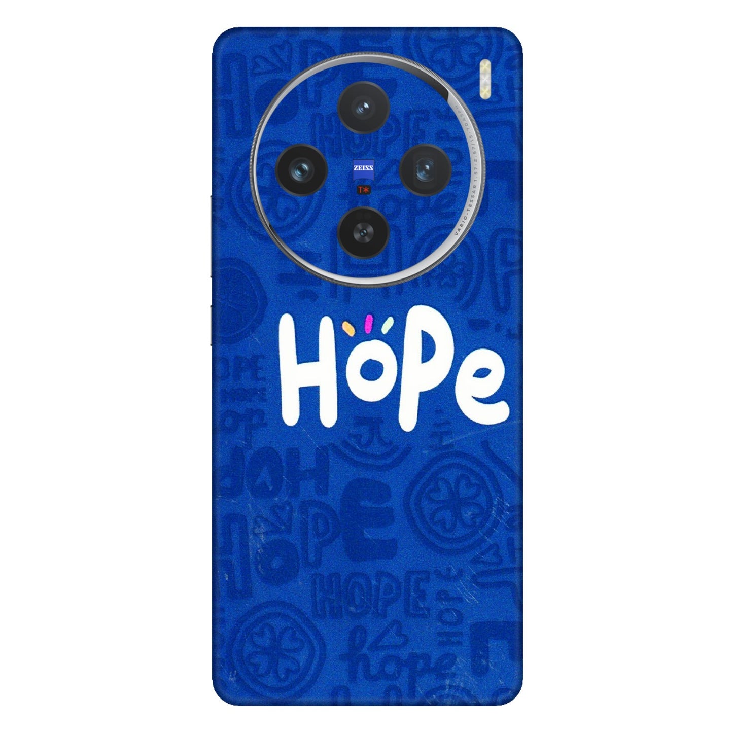 VIVO Z/V/X/T/U/S Series Phone Skins (All Models) - Hope Doodles Blue - 3D Embossed Finish (L-43) Vivo X100 (5G)