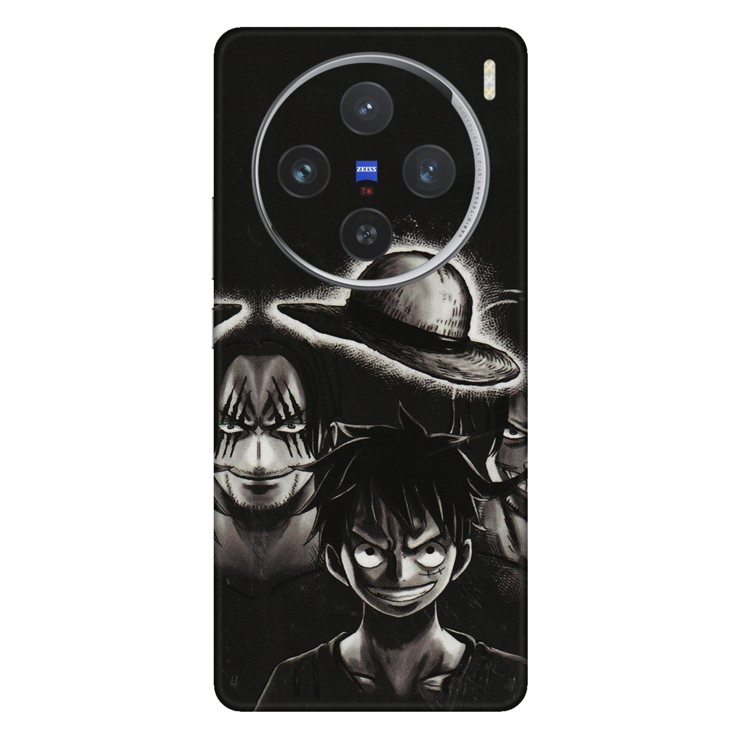 VIVO Z/V/X/T/U/S Series Phone Skins (All Models) - Black Luffy Hat - 3D Embossed Finish (L-57) Vivo X100 (5G)