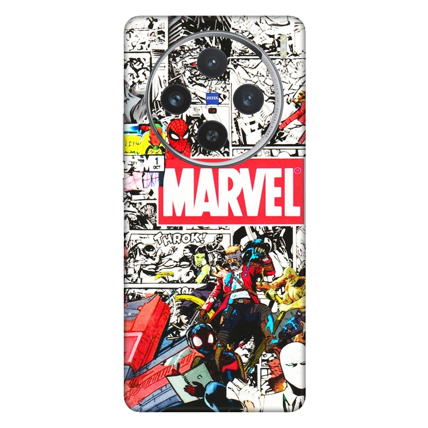 VIVO Z/V/X/T/U/S Series Phone Skins (All Models) - Marvel Colorful Comic - 3D Embossed Finish (L-64) Vivo X100 (5G)