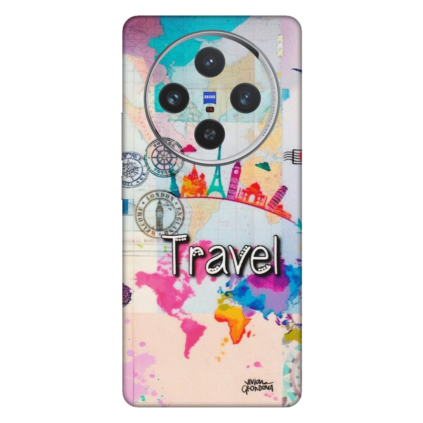 VIVO Z/V/X/T/U/S Series Phone Skins (All Models) - Travel The Wonders - Matte Finish (M-108) Vivo X100 (5G)