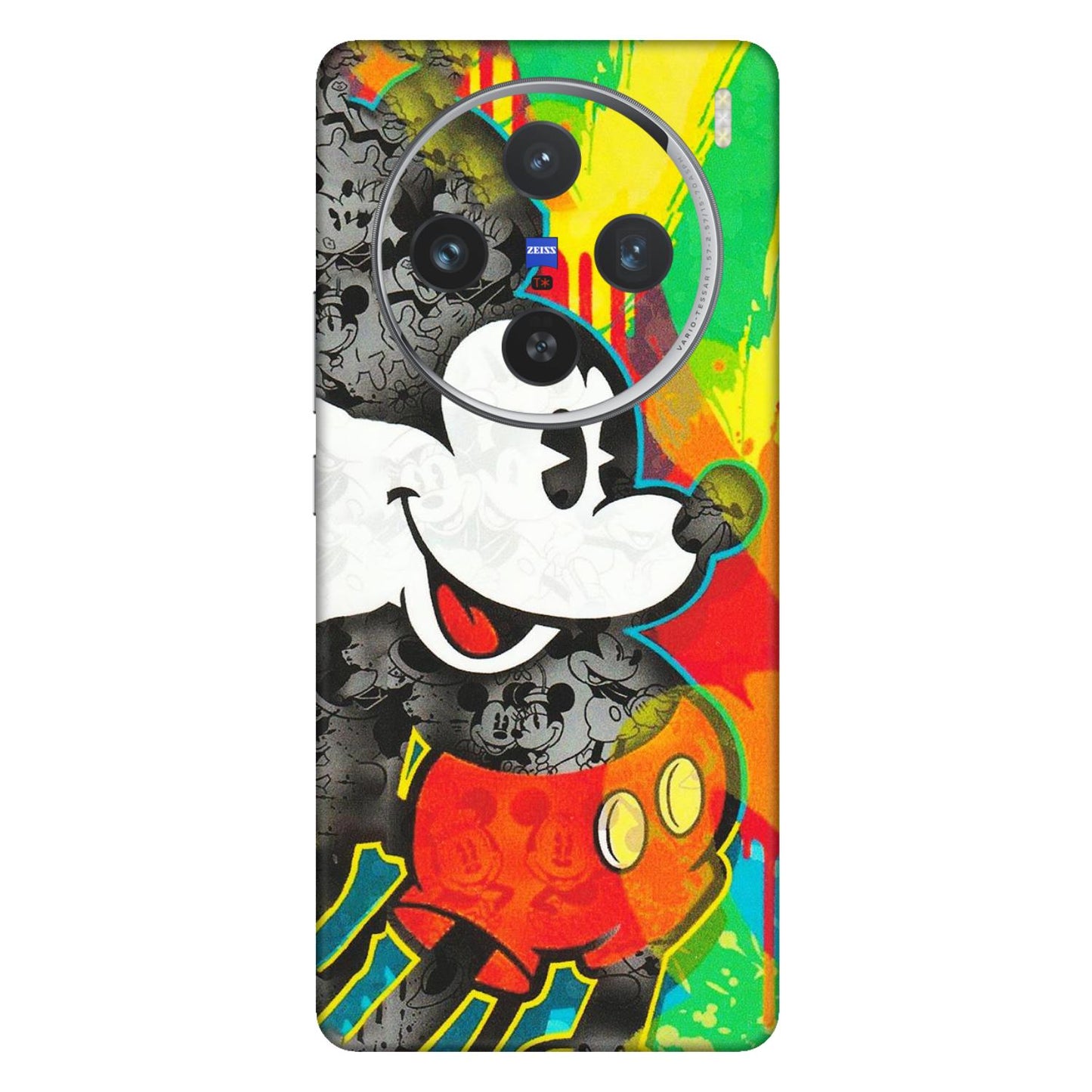 VIVO Z/V/X/T/U/S Series Phone Skins (All Models) - Multiple Mickey With Colourful Texture - Matte Finish (M-84) Vivo X100 (5G)