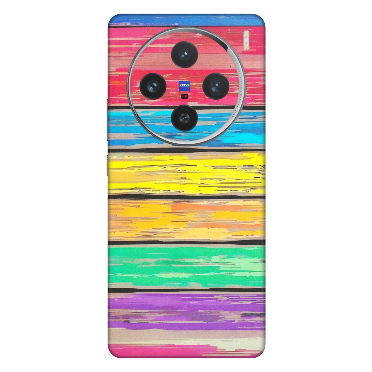 VIVO Z/V/X/T/U/S Series Phone Skins (All Models) - Multi Colour Wooden Wall - Matte Finish (M-96) Vivo X100 (5G)