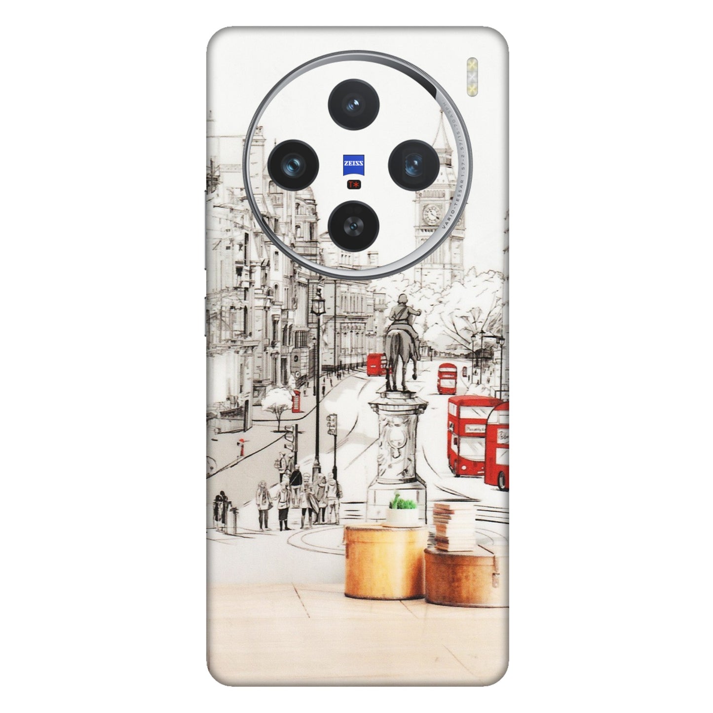 VIVO Z/V/X/T/U/S Series Phone Skins (All Models) - London Street - Transparent Finish (T-02) Vivo X100 (5G)