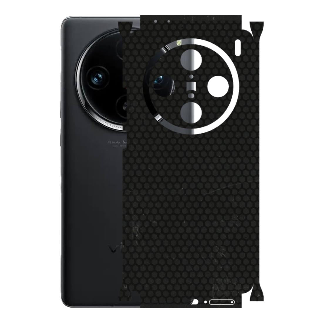 VIVO Z/V/X/T/U/S Series Phone Skins (All Models) - Black honeycomb - 3D Embossed Finish (L-114) Vivo X100 Pro
