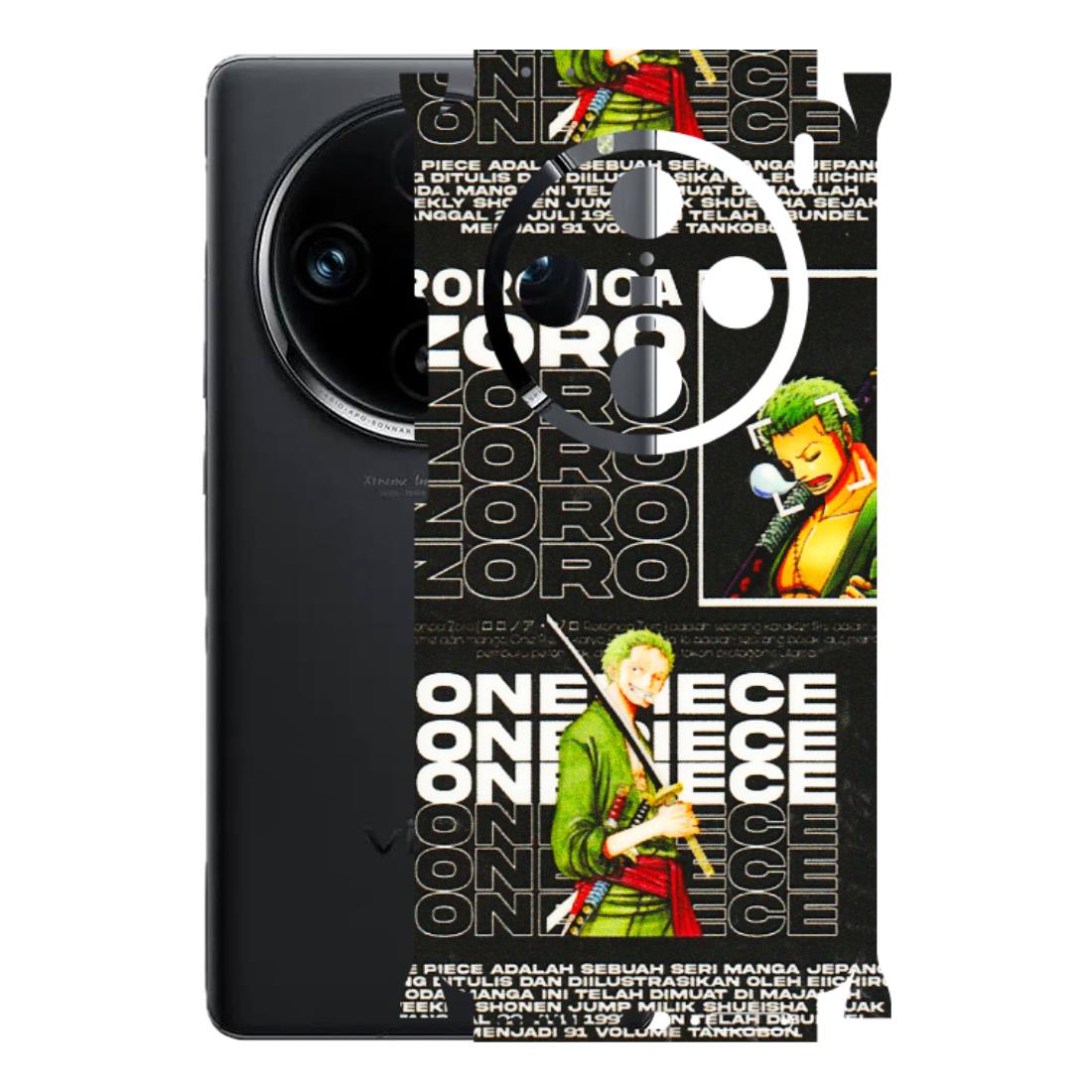 VIVO Z/V/X/T/U/S Series Phone Skins (All Models) - One Piece Zoro - 3D Embossed Finish (L-250) Vivo X100 Pro