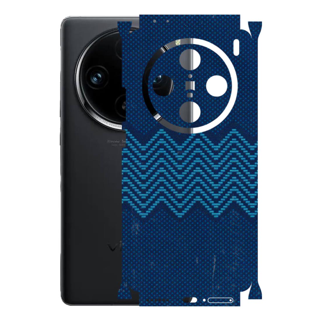 VIVO Z/V/X/T/U/S Series Phone Skins (All Models) - Blue Sober Waves - 3D Embossed Finish (L-306) Vivo X100 Pro