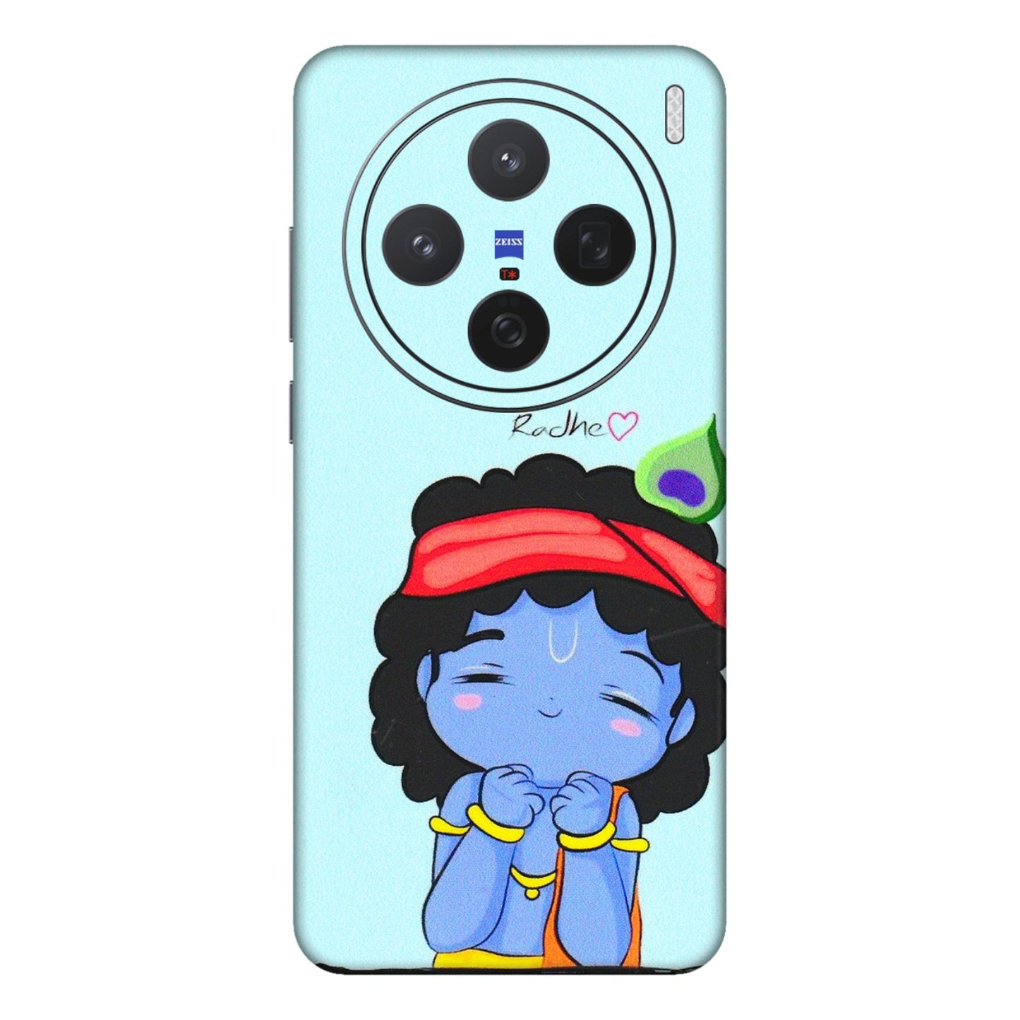 VIVO Z/V/X/T/U/S Series Phone Skins (All Models) - Radhe Radhe Cute Toon - 3D Embossed Finish (L-05) Vivo X200 (5G)