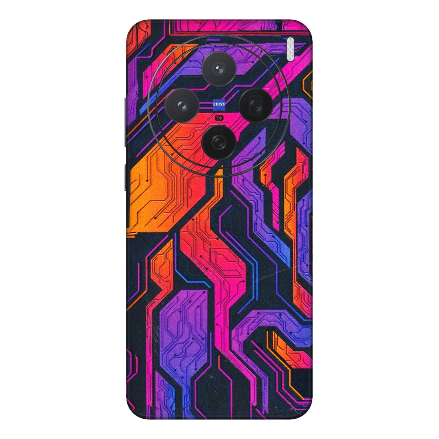 VIVO Z/V/X/T/U/S Series Phone Skins (All Models) - Tech Circuits Futuristic - 3D Embossed Finish (L-07) Vivo X200 (5G)