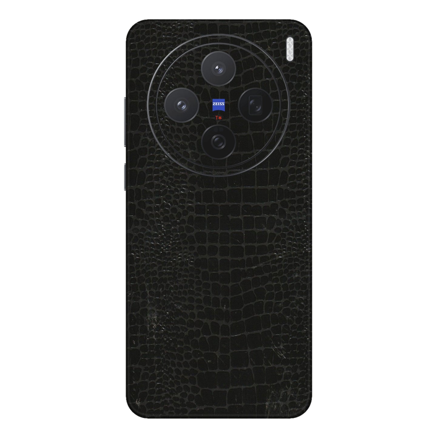 VIVO Z/V/X/T/U/S Series Phone Skins (All Models) - Snake Leather Black - 3D Embossed Finish (L-107) Vivo X200 (5G)