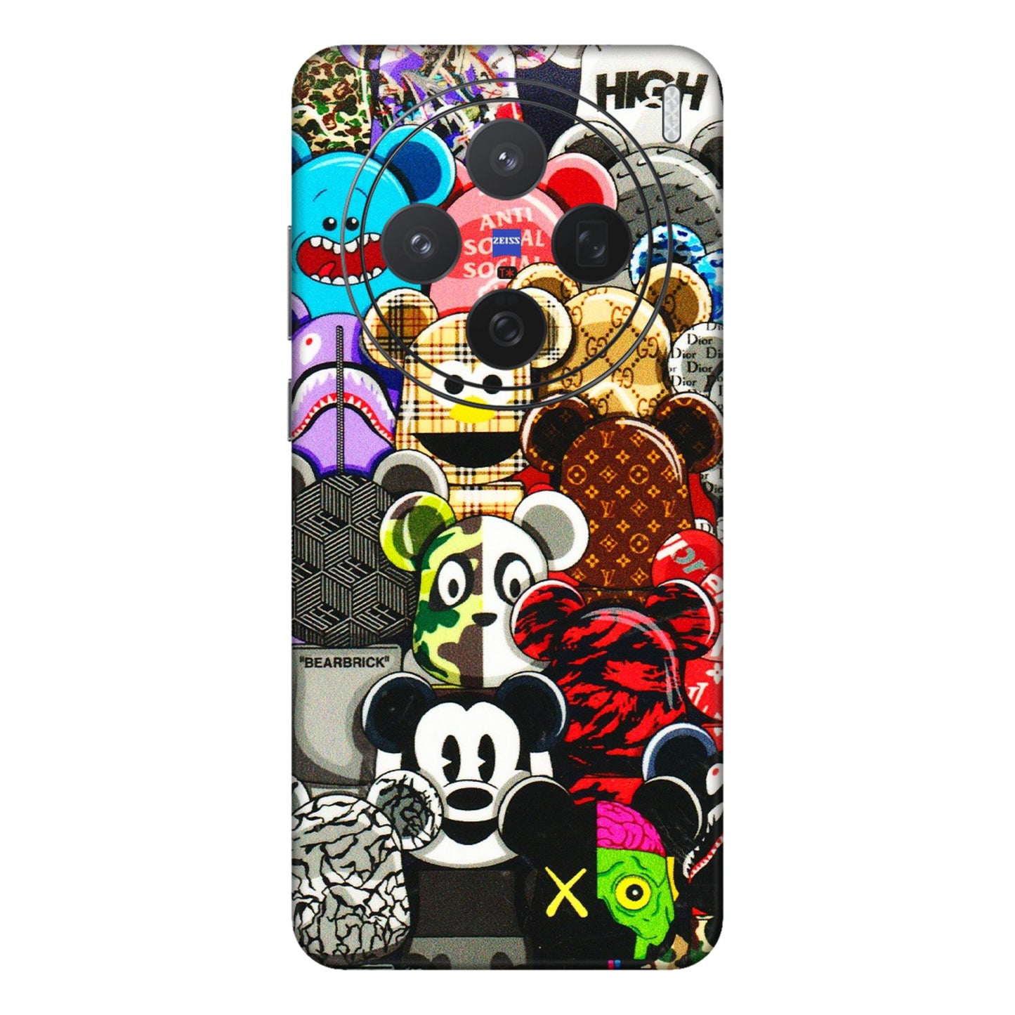 VIVO Z/V/X/T/U/S Series Phone Skins (All Models) - More Mickey Mouses - 3D Embossed Finish (L-118) Vivo X200 (5G)