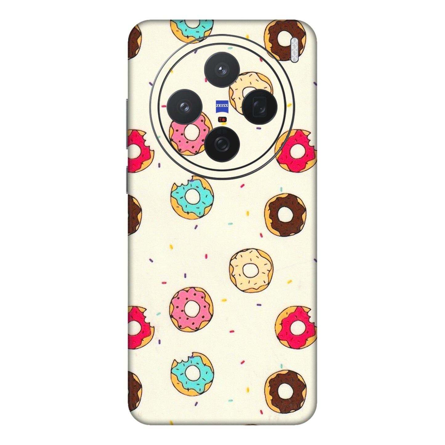 VIVO Z/V/X/T/U/S Series Phone Skins (All Models) - Mini Donuts Doodle Art - 3D Embossed Finish (L-122) Vivo X200 (5G)