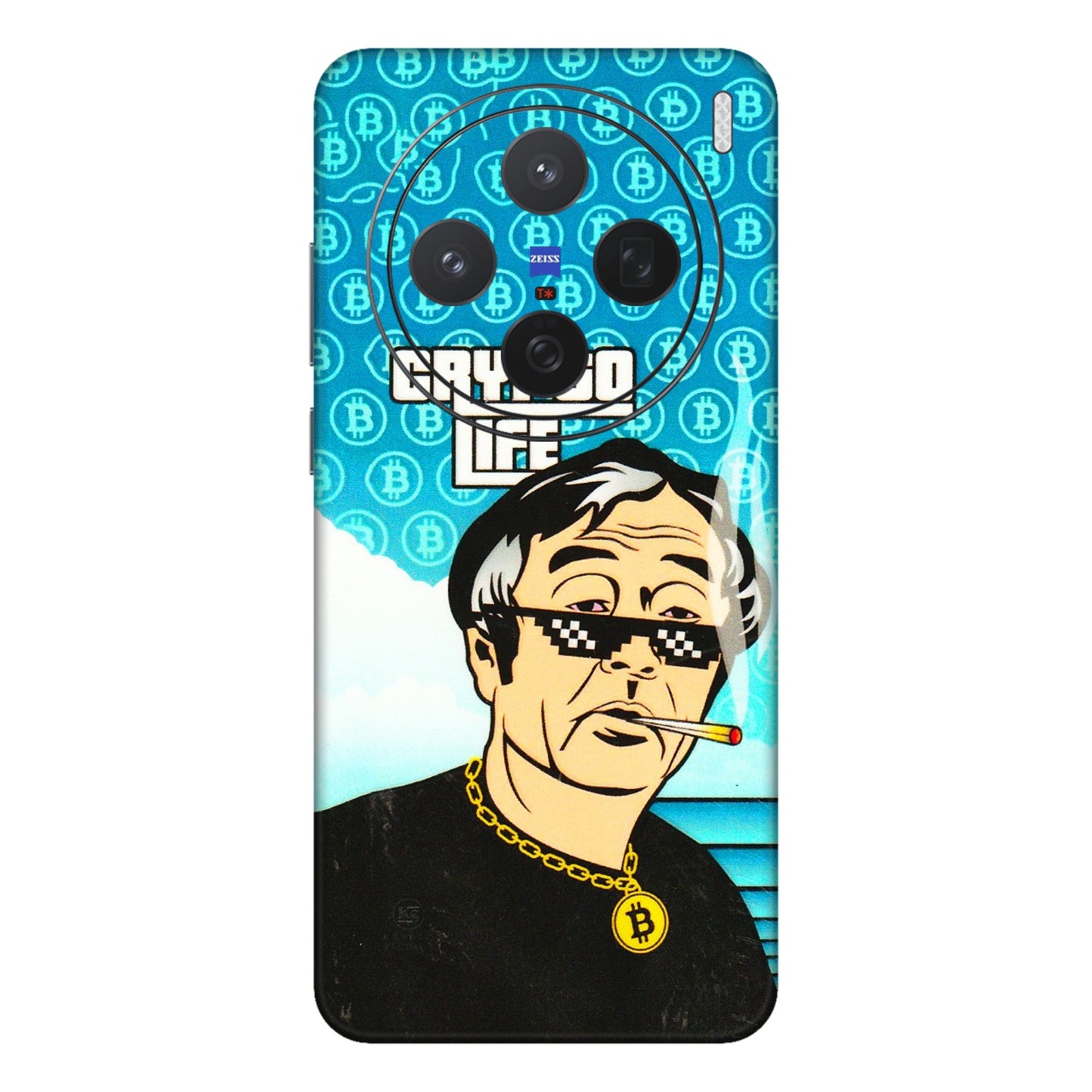 VIVO Z/V/X/T/U/S Series Phone Skins (All Models) - Crypto Thug Life - 3D Embossed Finish (L-179) Vivo X200 (5G)