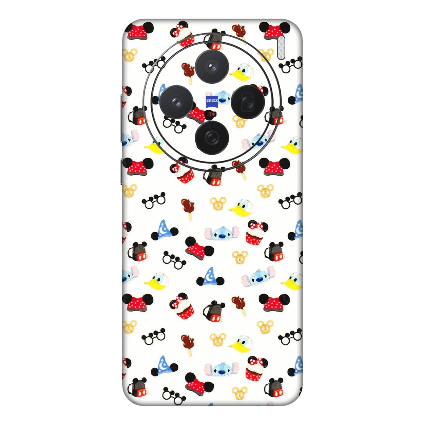 VIVO Z/V/X/T/U/S Series Phone Skins (All Models) - Minnie Mouse & Donald Doodles s - 3D Embossed Finish (L-194) Vivo X200 (5G)