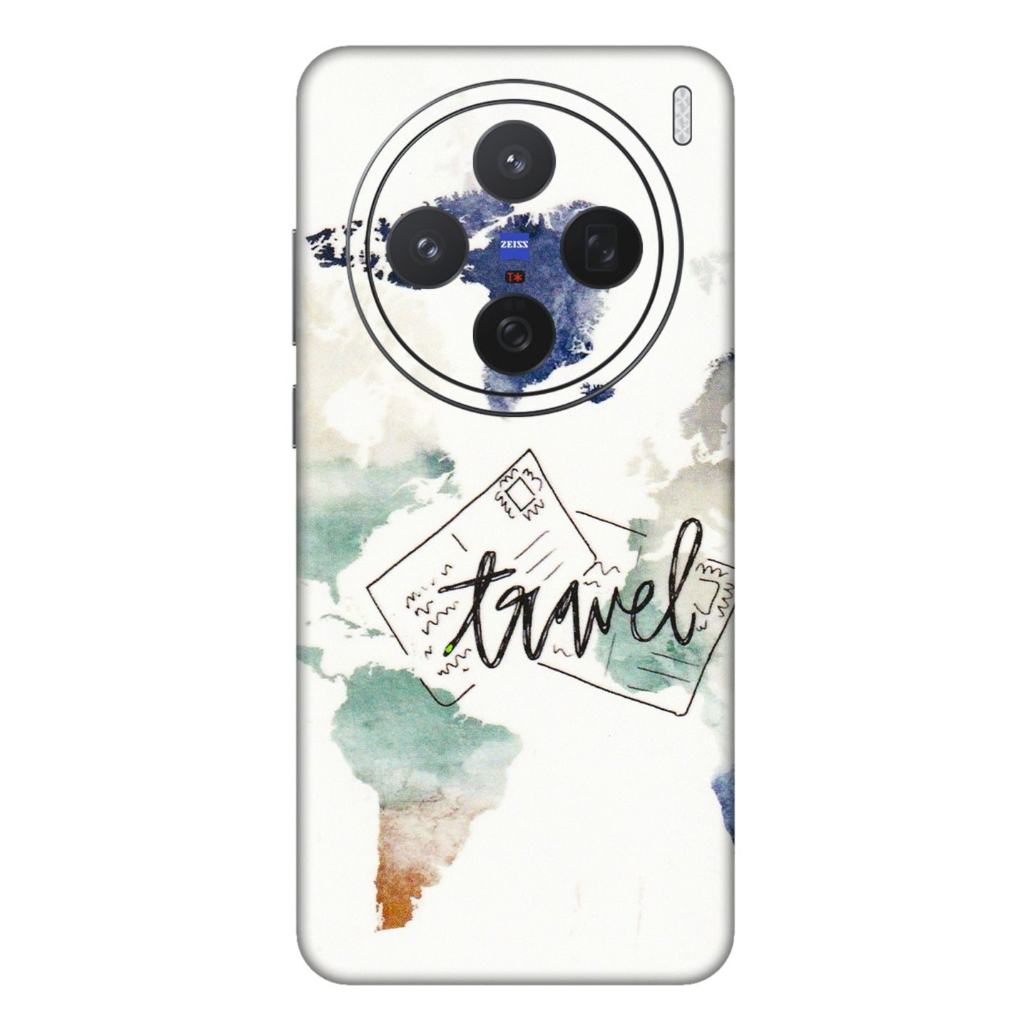 VIVO Z/V/X/T/U/S Series Phone Skins (All Models) - Travel The World - 3D Embossed Finish (L-232) Vivo X200 (5G)