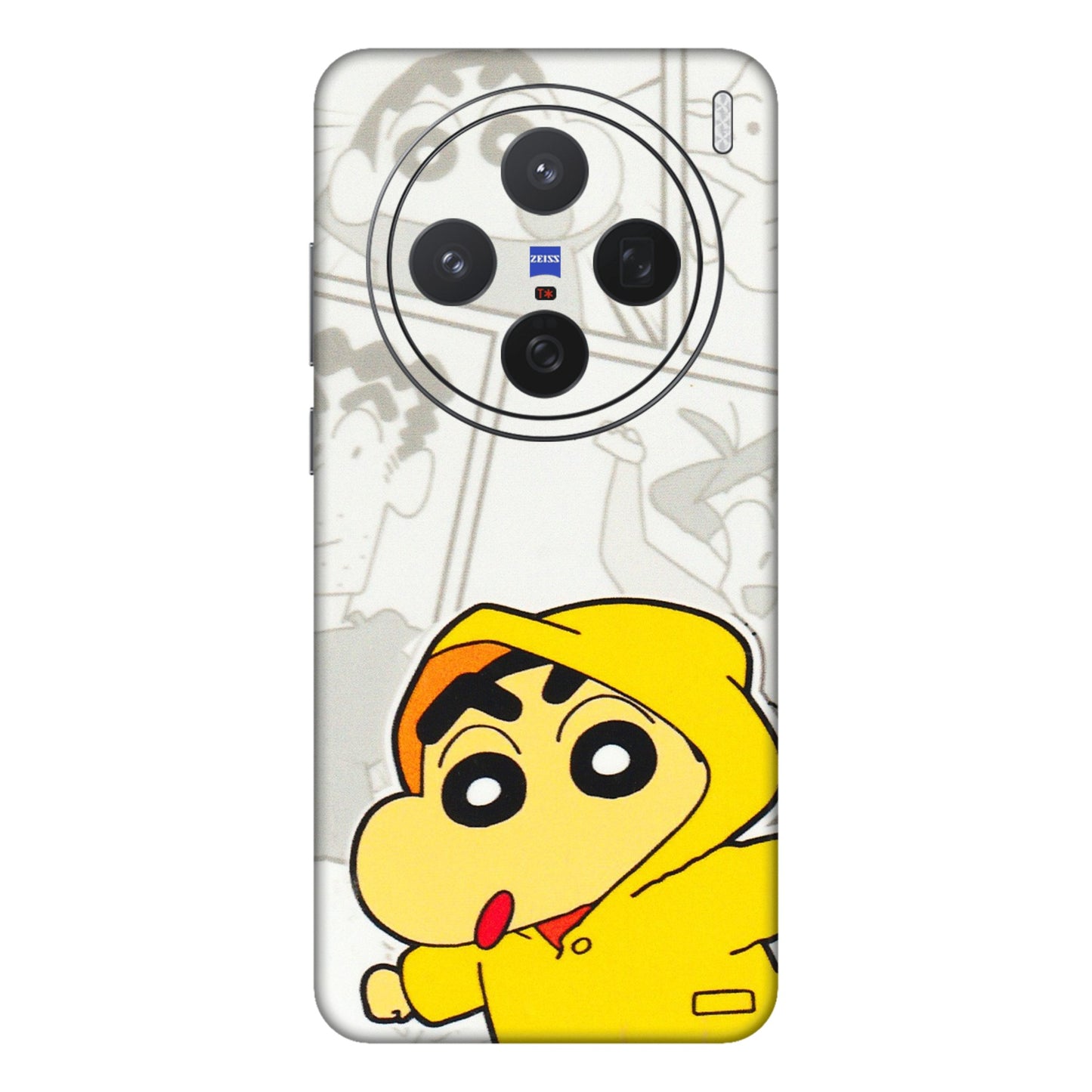 VIVO Z/V/X/T/U/S Series Phone Skins (All Models) - Yellow Shinchan Comic - 3D Embossed Finish (L-246) Vivo X200 (5G)