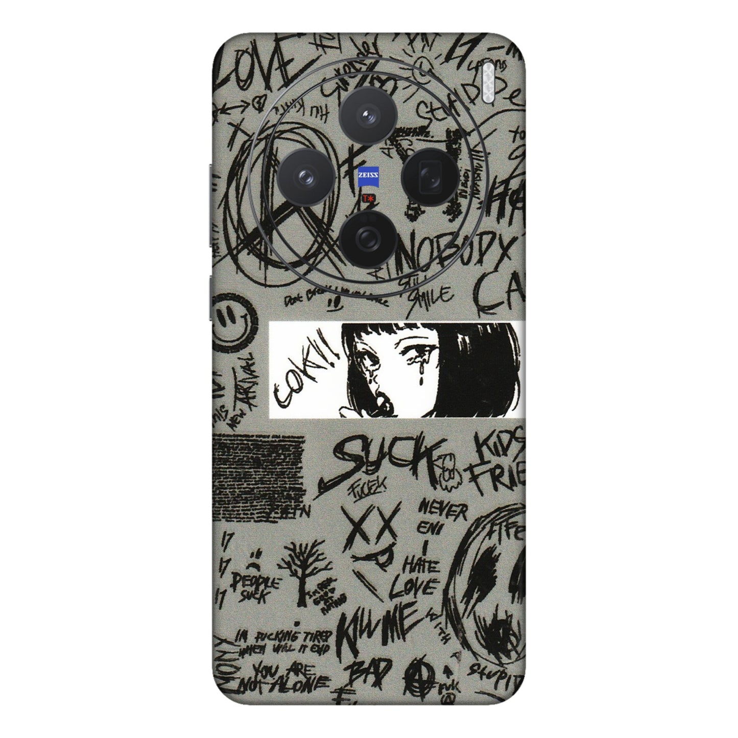 VIVO Z/V/X/T/U/S Series Phone Skins (All Models) - Never Have Love Anime - 3D Embossed Finish (L-260) Vivo X200 (5G)