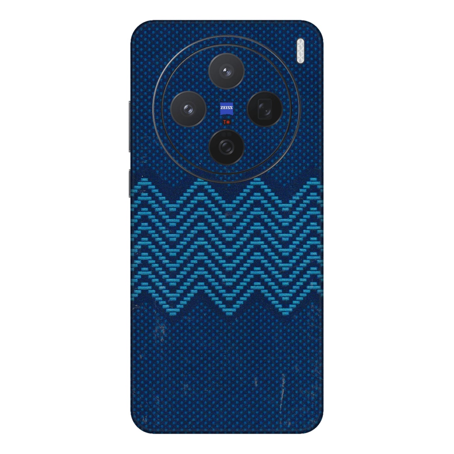 VIVO Z/V/X/T/U/S Series Phone Skins (All Models) - Blue Sober Waves - 3D Embossed Finish (L-306) Vivo X200 (5G)
