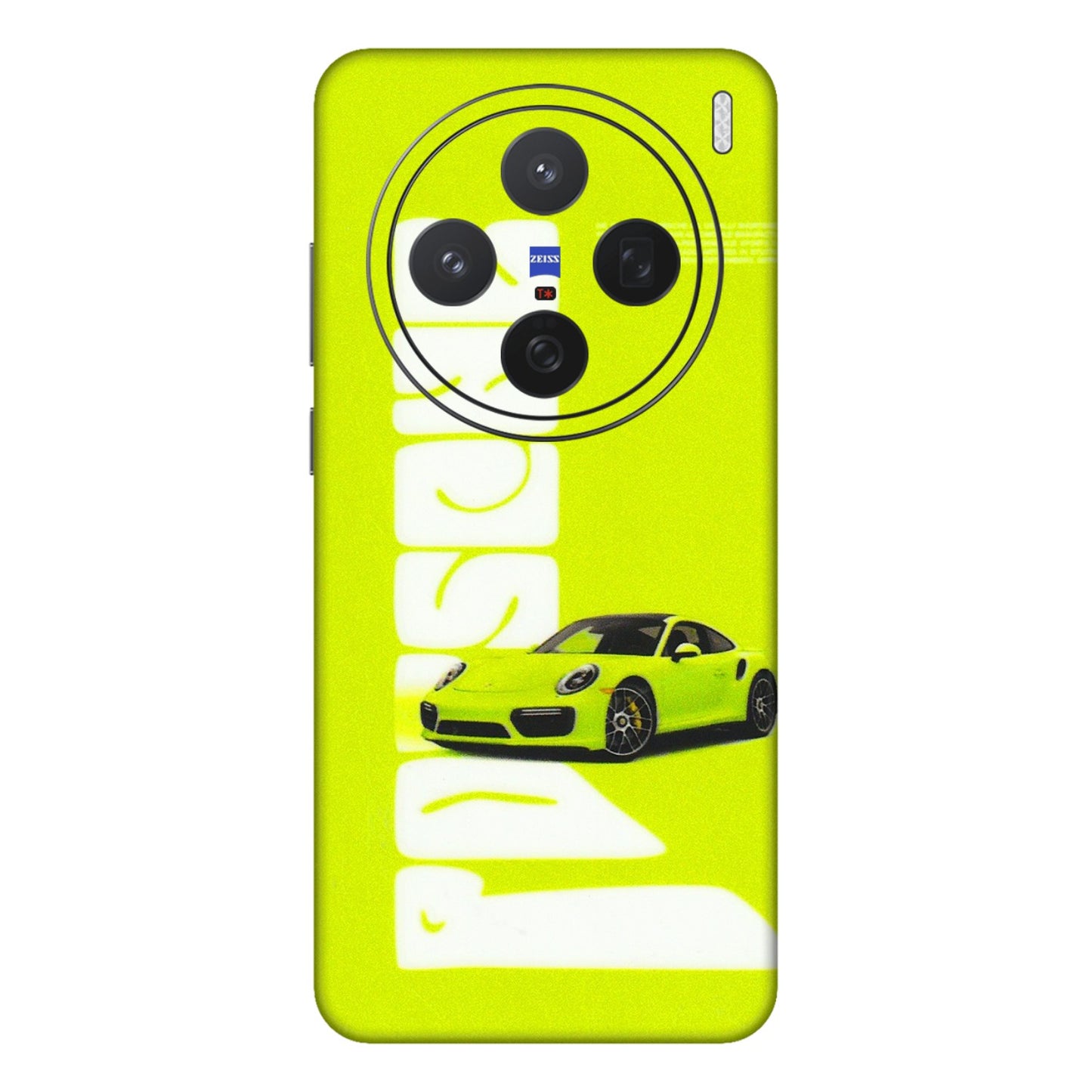 VIVO Z/V/X/T/U/S Series Phone Skins (All Models) - Lime Green Porche - 3D Embossed Finish (L-30) Vivo X200 (5G)