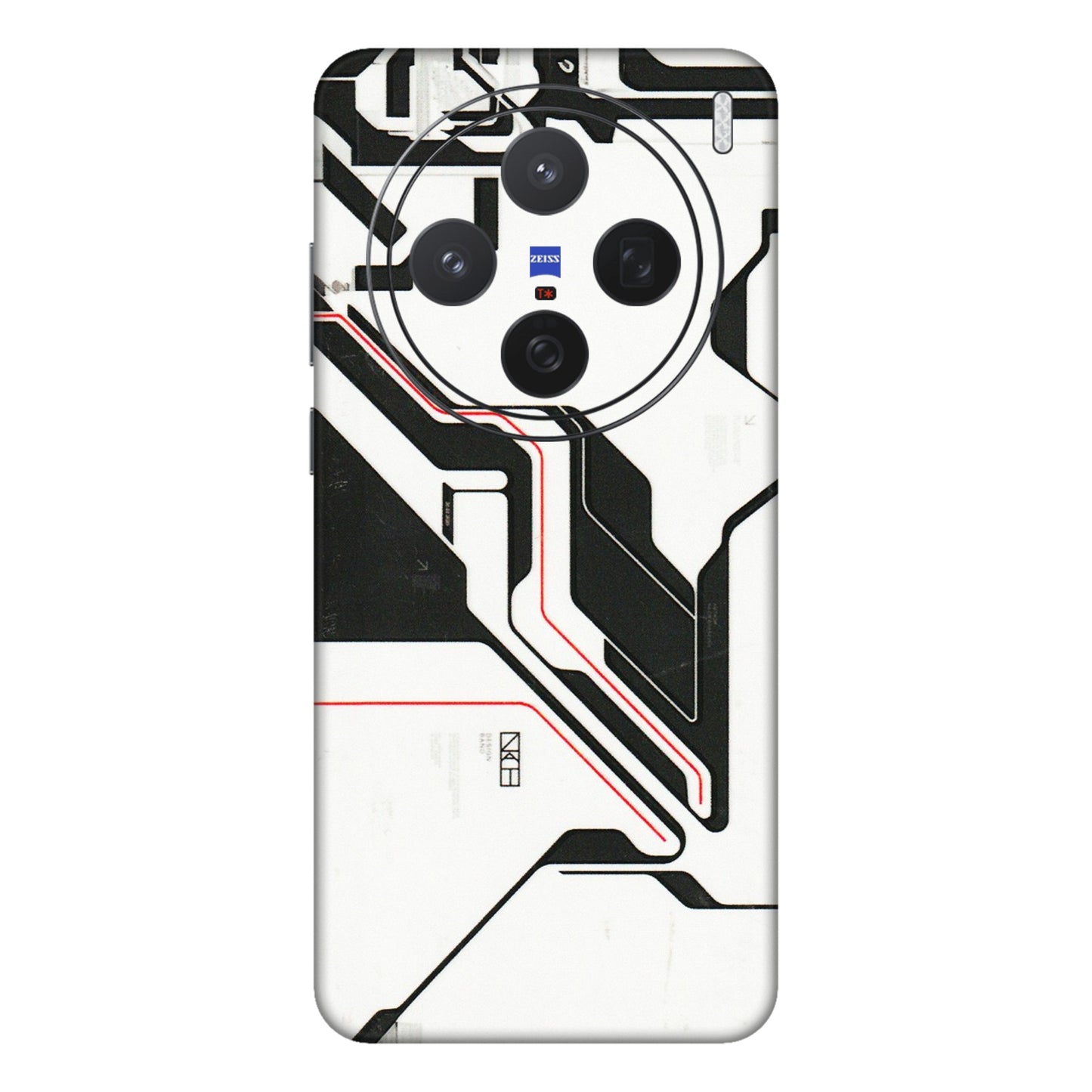 VIVO Z/V/X/T/U/S Series Phone Skins (All Models) - White Techy Logo - 3D Embossed Finish (L-312) Vivo X200 (5G)