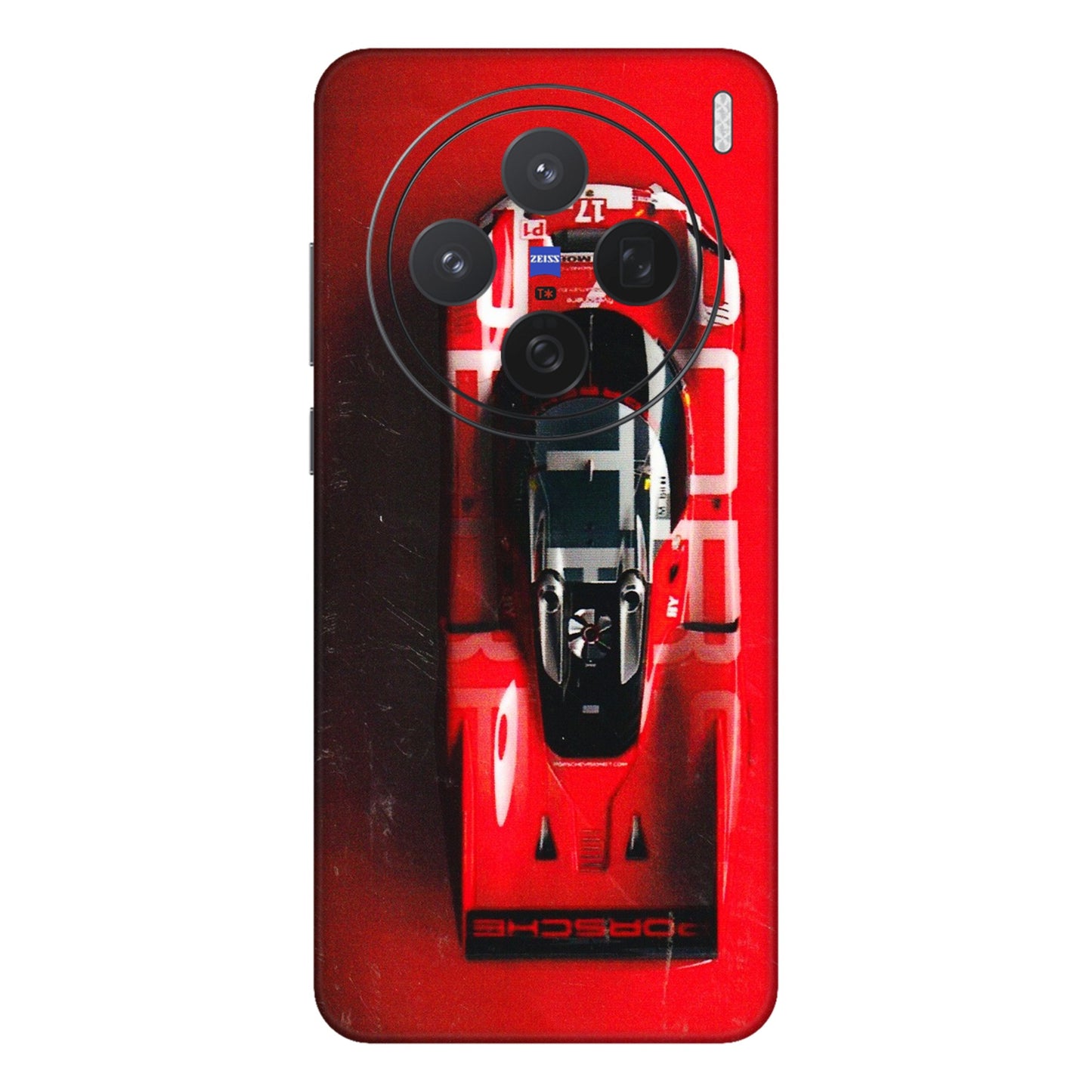 VIVO Z/V/X/T/U/S Series Phone Skins (All Models) - Red Porsche Car Logo - 3D Embossed Finish (L-315) Vivo X200 (5G)