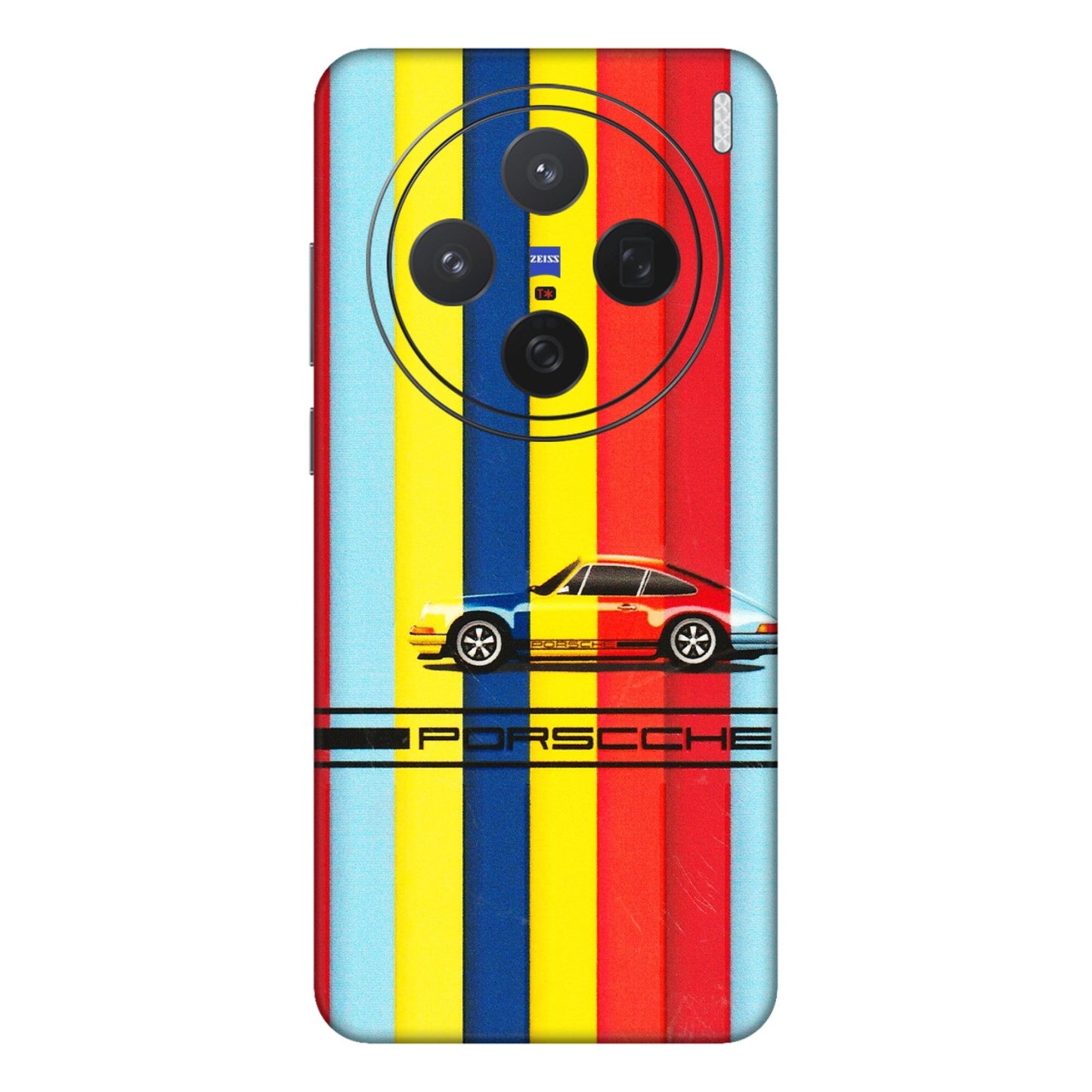 VIVO Z/V/X/T/U/S Series Phone Skins (All Models) - Multicolour Porche - 3D Embossed Finish (L-39) Vivo X200 (5G)