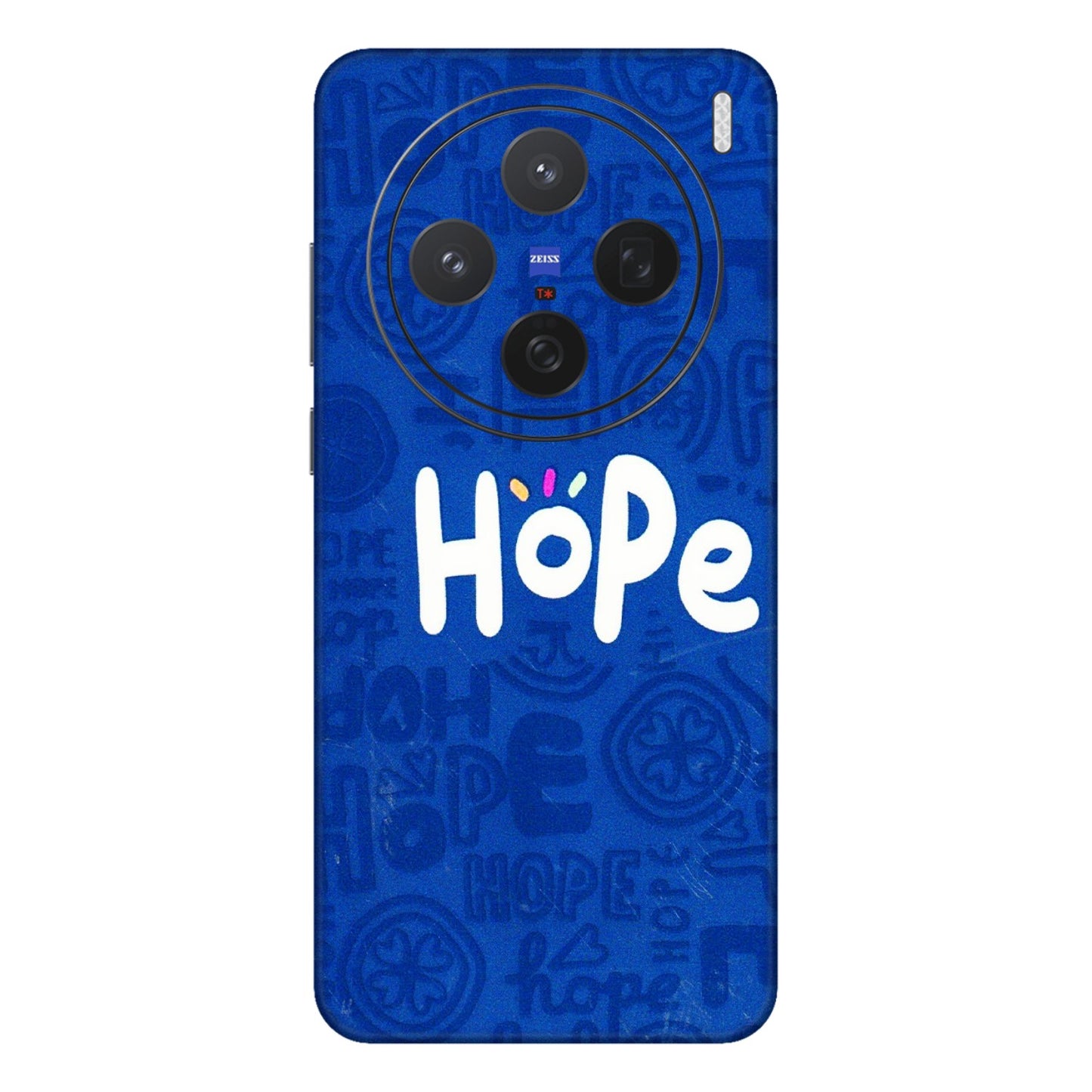 VIVO Z/V/X/T/U/S Series Phone Skins (All Models) - Hope Doodles Blue - 3D Embossed Finish (L-43) Vivo X200 (5G)