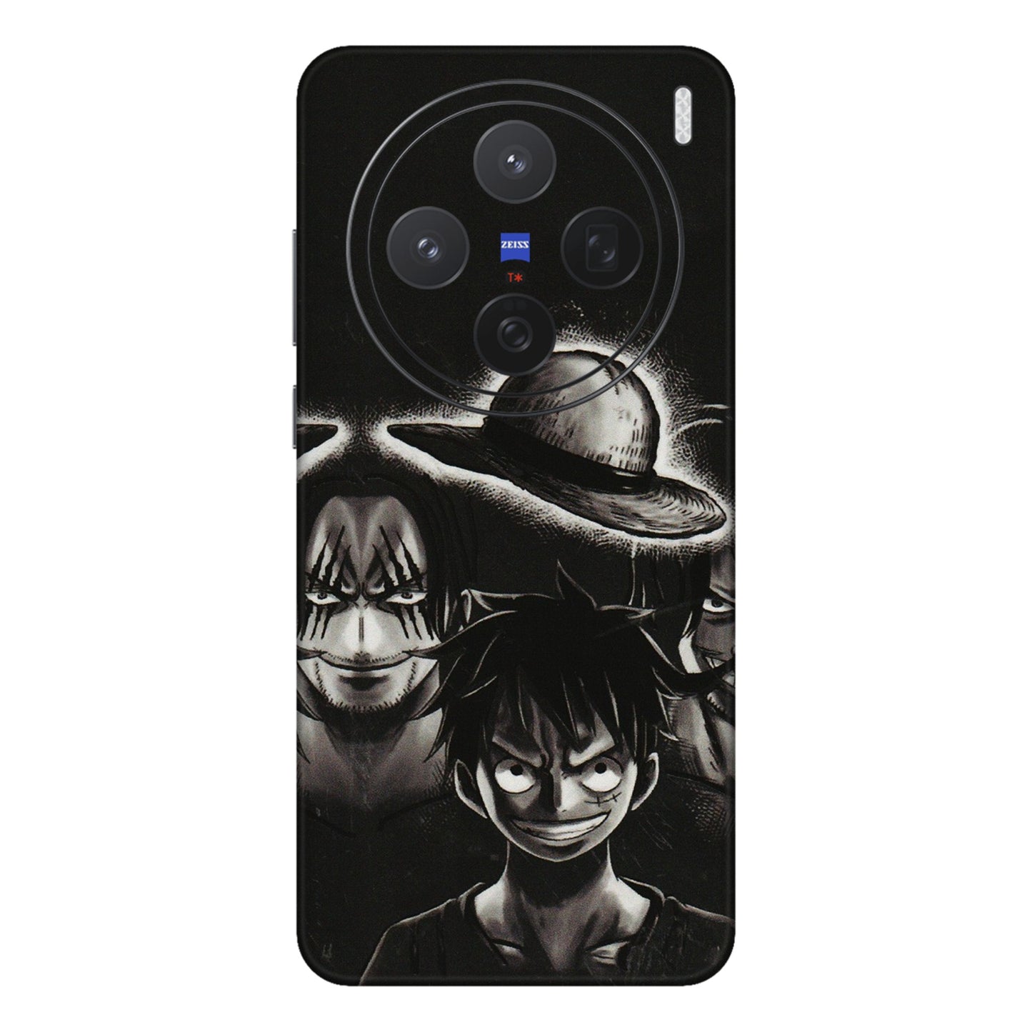 VIVO Z/V/X/T/U/S Series Phone Skins (All Models) - Black Luffy Hat - 3D Embossed Finish (L-57) Vivo X200 (5G)