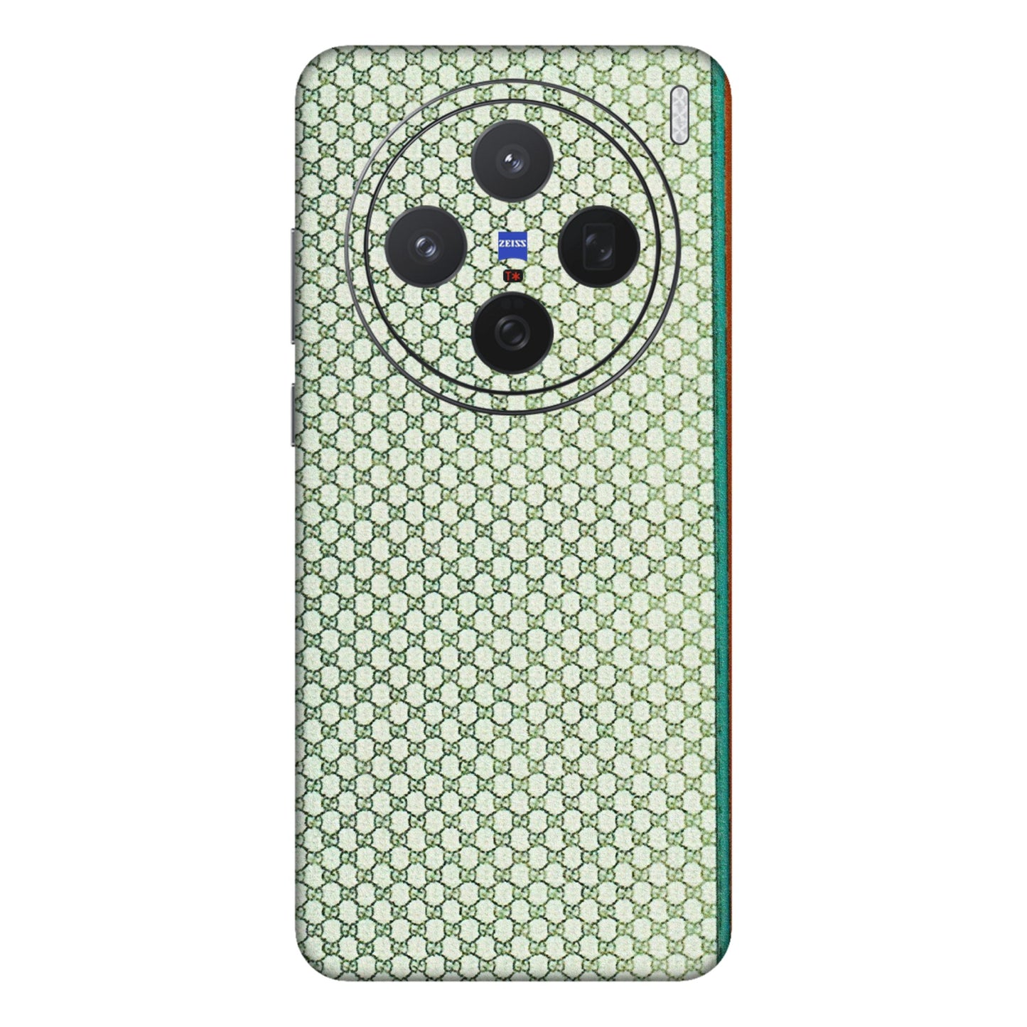 VIVO Z/V/X/T/U/S Series Phone Skins (All Models) - Gucci Fabric Pattern - 3D Embossed Finish (L-73) Vivo X200 (5G)