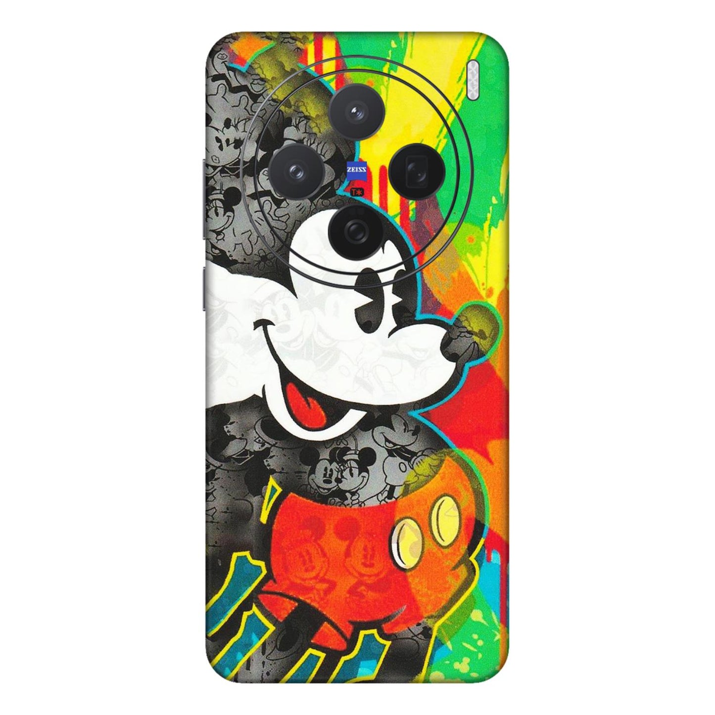 VIVO Z/V/X/T/U/S Series Phone Skins (All Models) - Multiple Mickey With Colourful Texture - Matte Finish (M-84) Vivo X200 (5G)