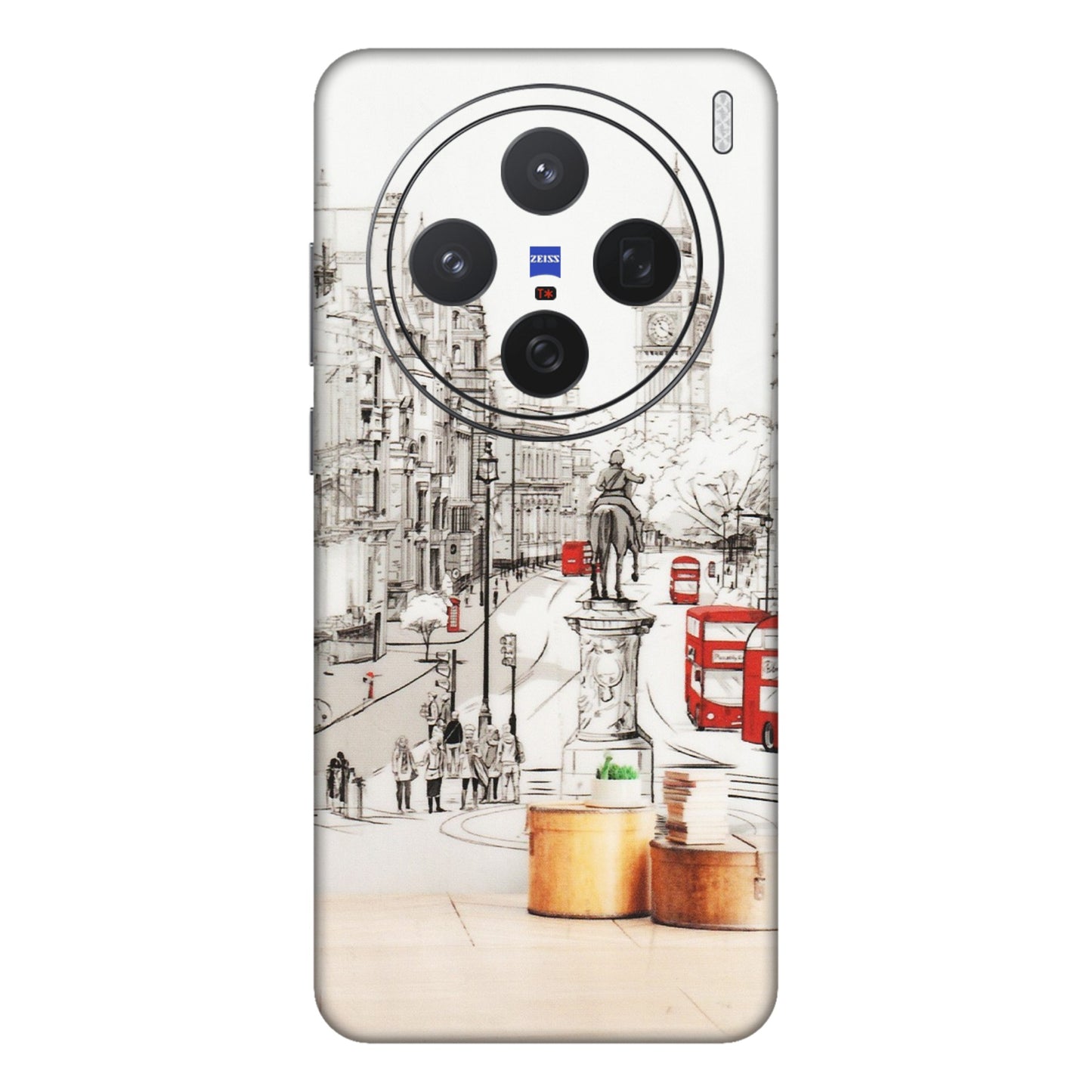 VIVO Z/V/X/T/U/S Series Phone Skins (All Models) - London Street - Transparent Finish (T-02) Vivo X200 (5G)