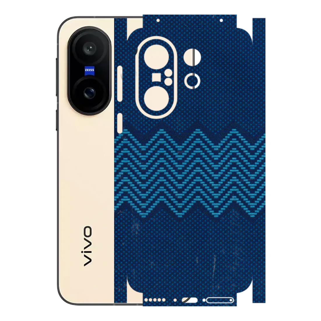VIVO Z/V/X/T/U/S Series Phone Skins (All Models) - Blue Sober Waves - 3D Embossed Finish (L-306) Vivo X200 FE
