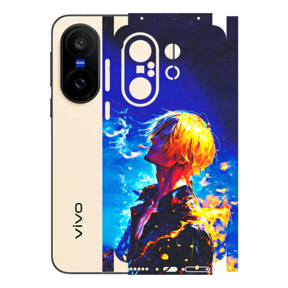 VIVO Z/V/X/T/U/S Series Phone Skins (All Models) - Sanji Vinsmoke One Piece - 3D Embossed Finish (L-319) Vivo X200 FE