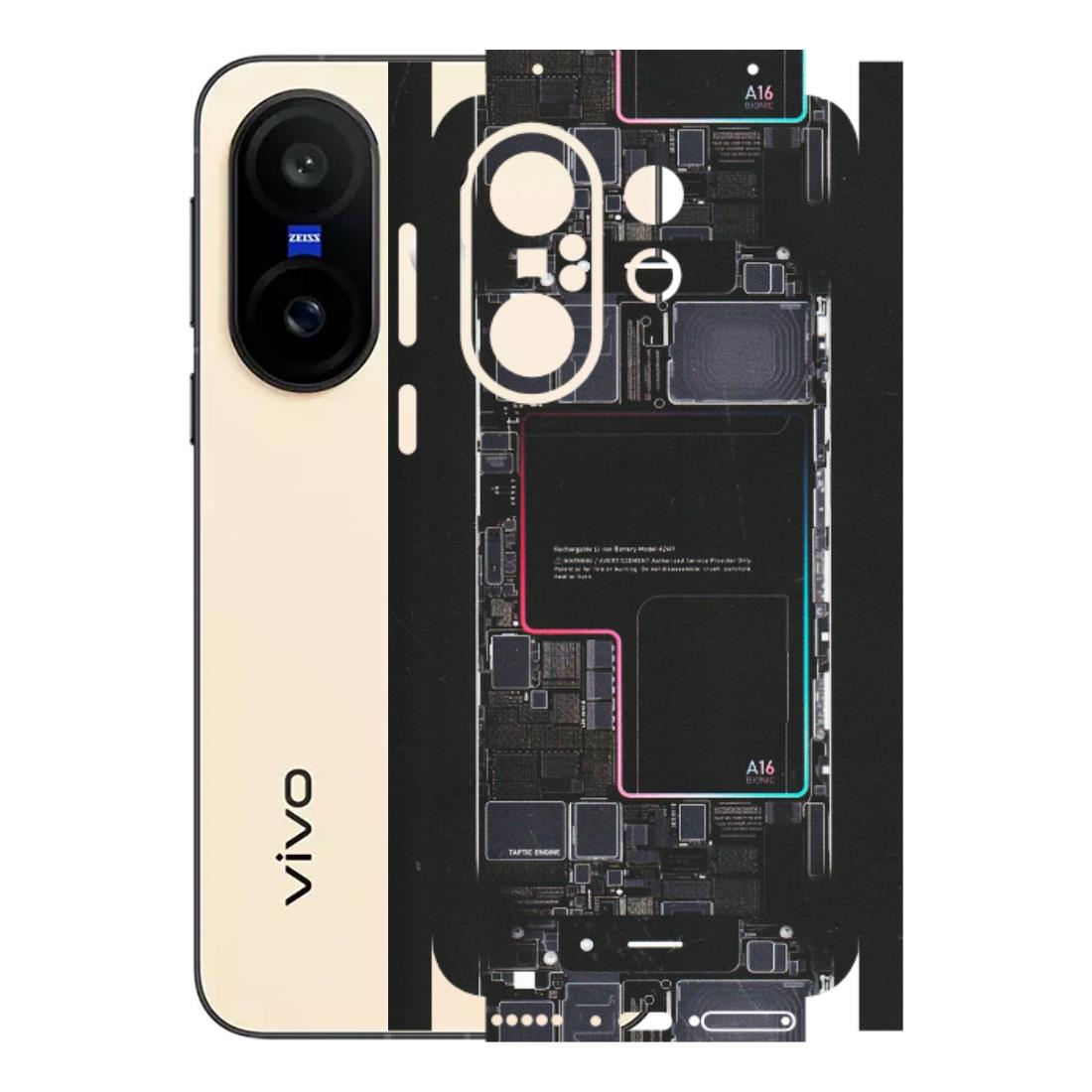 VIVO Z/V/X/T/U/S Series Phone Skins (All Models) - Motherboard Circuit Layout - Matte Finish (M-117) Vivo X200 FE