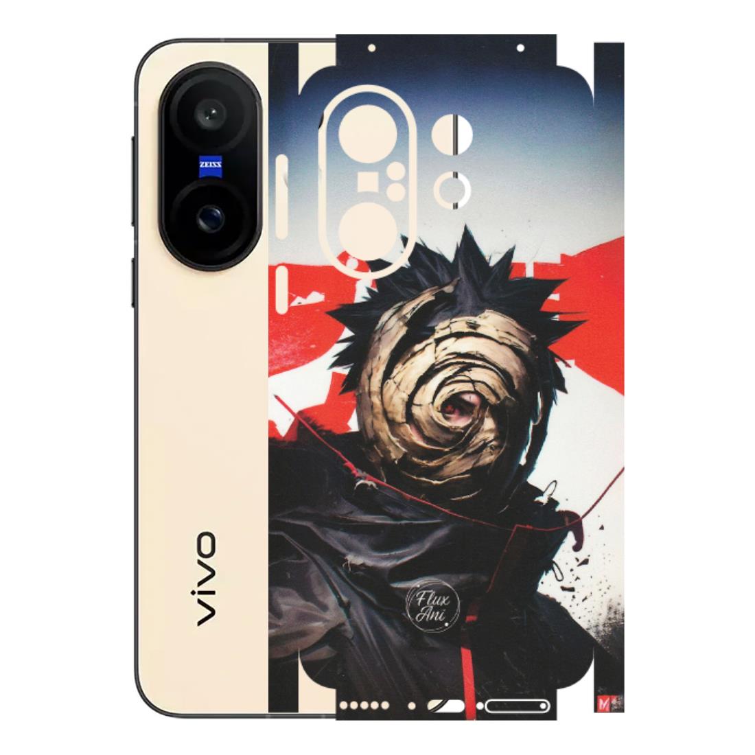 VIVO Z/V/X/T/U/S Series Phone Skins (All Models) - Obito Uchiha Cool Anime - Matte Finish (M-134) Vivo X200 FE