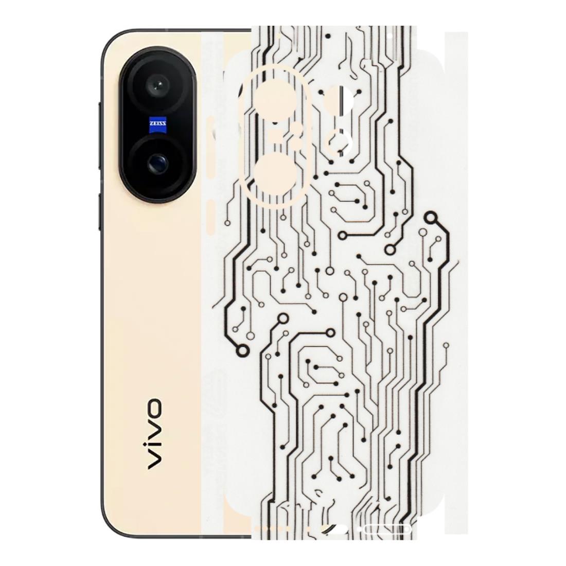 VIVO Z/V/X/T/U/S Series Phone Skins (All Models) - Tech Circuits - Transparent Finish (T-03) Vivo X200 FE
