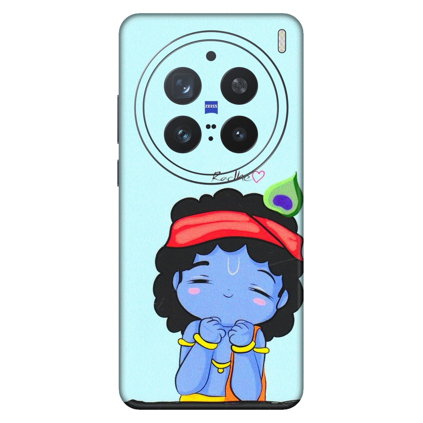 VIVO Z/V/X/T/U/S Series Phone Skins (All Models) - Radhe Radhe Cute Toon - 3D Embossed Finish (L-05) Vivo X200 Pro (5G)