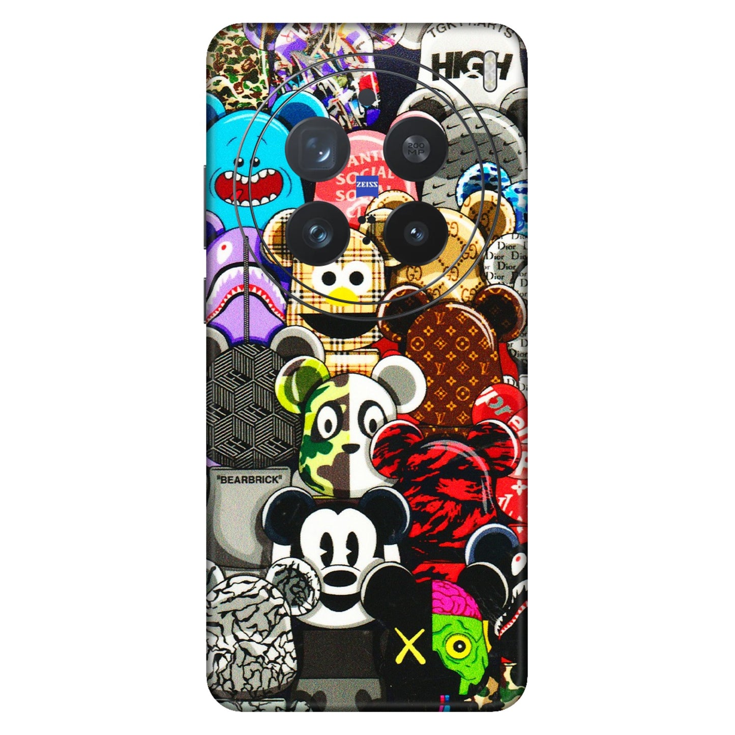 VIVO Z/V/X/T/U/S Series Phone Skins (All Models) - More Mickey Mouses - 3D Embossed Finish (L-118) Vivo X200 Pro (5G)