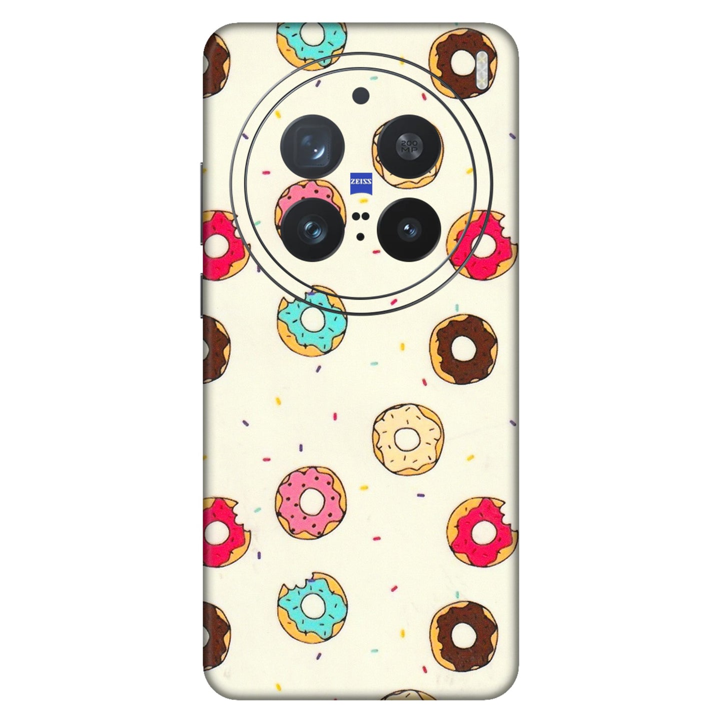 VIVO Z/V/X/T/U/S Series Phone Skins (All Models) - Mini Donuts Doodle Art - 3D Embossed Finish (L-122) Vivo X200 Pro (5G)