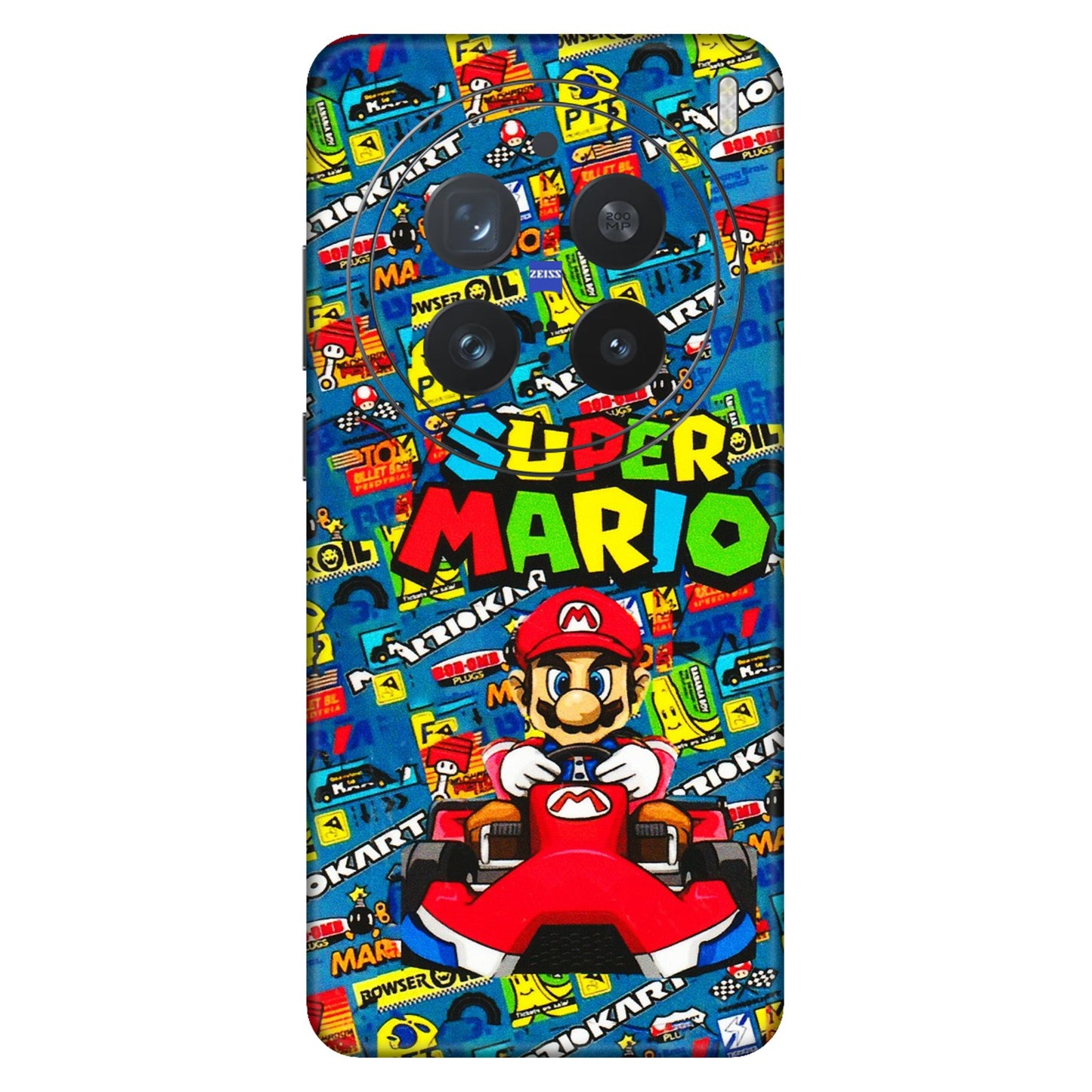 VIVO Z/V/X/T/U/S Series Phone Skins (All Models) - Super Mario Kart - 3D Embossed Finish (L-140) Vivo X200 Pro (5G)