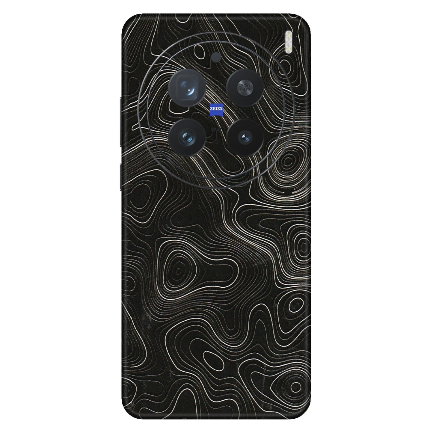 VIVO Z/V/X/T/U/S Series Phone Skins (All Models) - Black Swirl - 3D Embossed Finish (L-196) Vivo X200 Pro (5G)