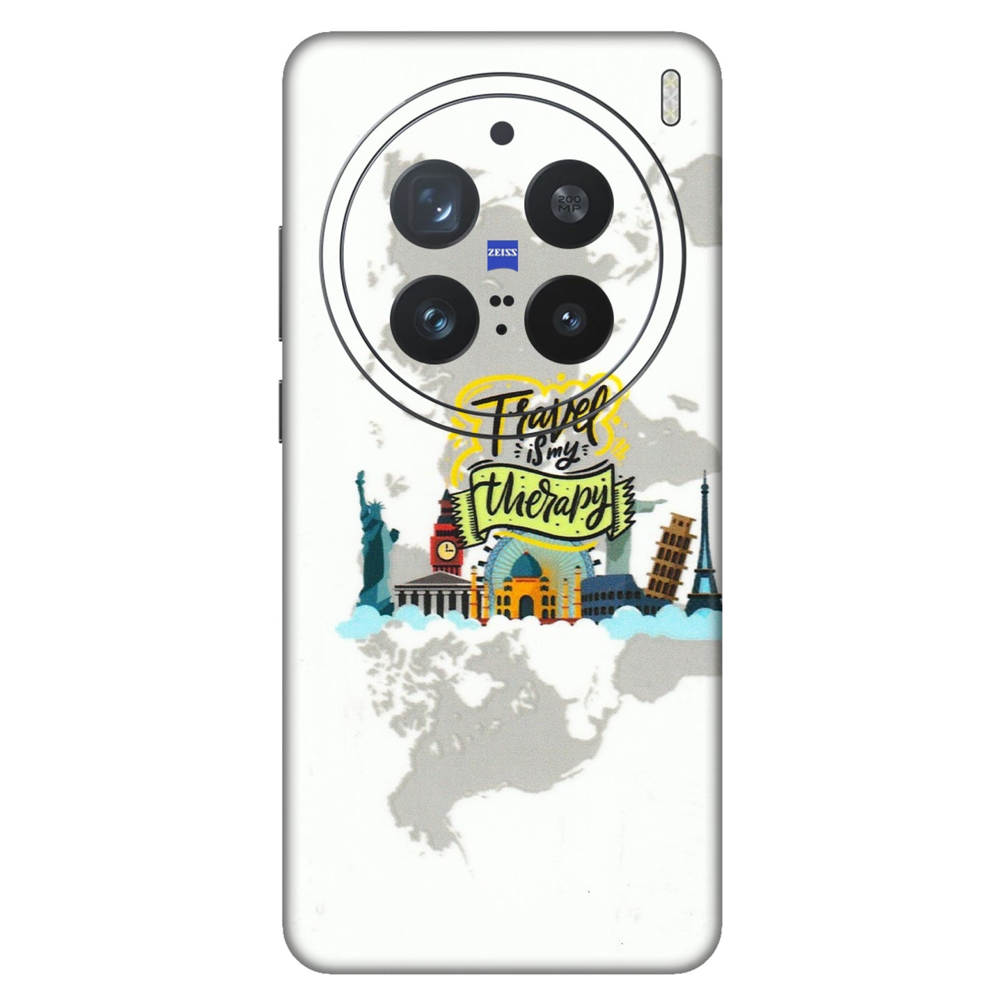 VIVO Z/V/X/T/U/S Series Phone Skins (All Models) - Travel Therapy - 3D Embossed Finish (L-199) Vivo X200 Pro (5G)
