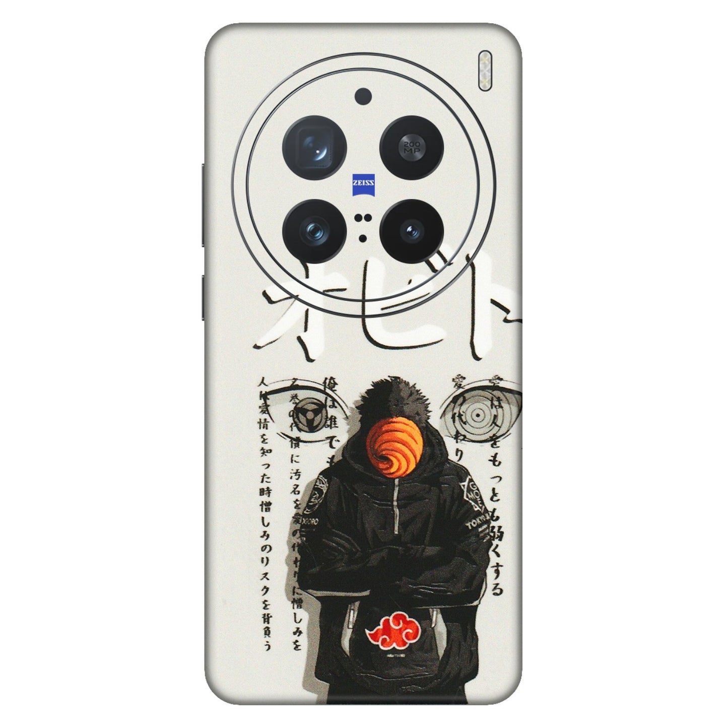 VIVO Z/V/X/T/U/S Series Phone Skins (All Models) - Obito Anime Eye - 3D Embossed Finish (L-19) Vivo X200 Pro (5G)