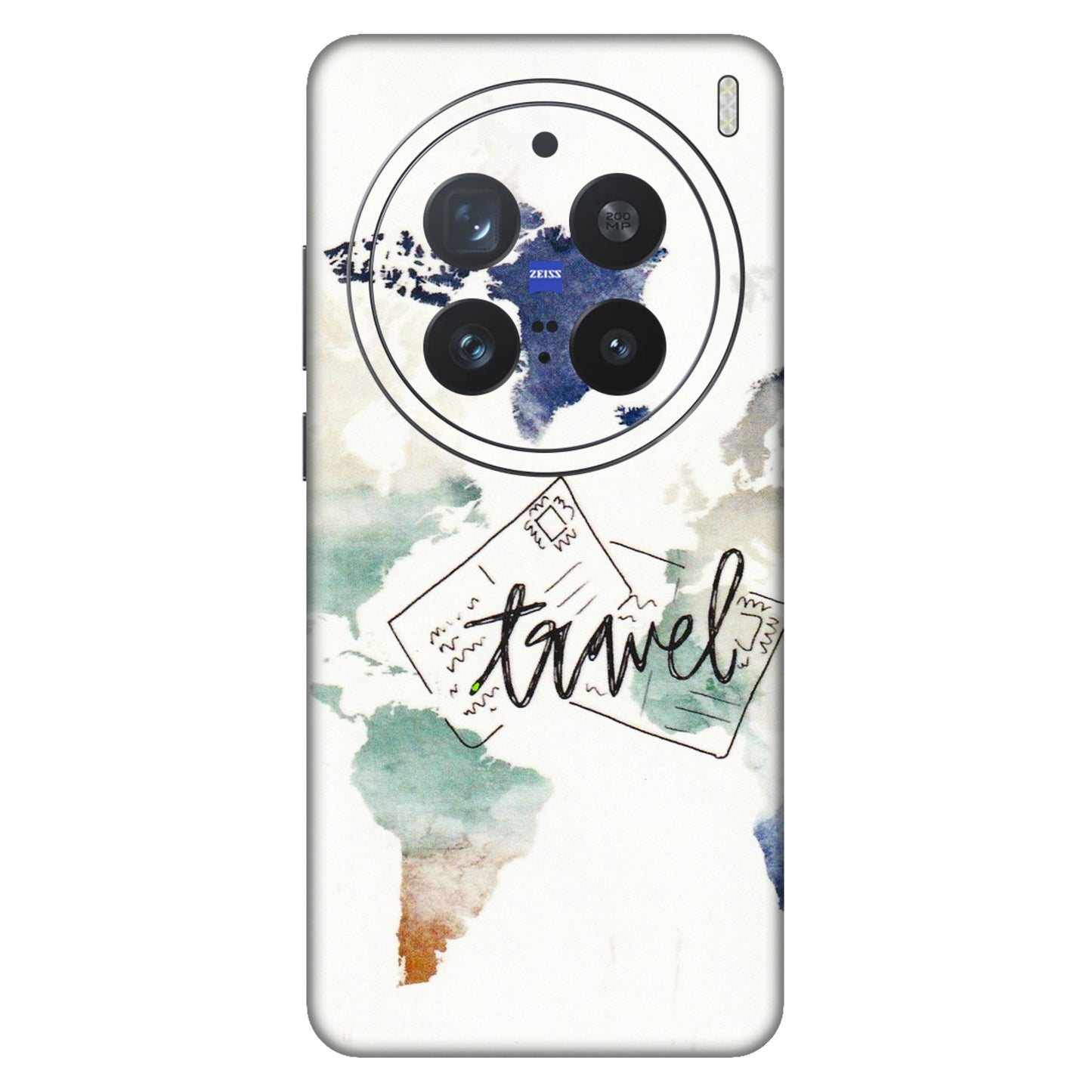 VIVO Z/V/X/T/U/S Series Phone Skins (All Models) - Travel The World - 3D Embossed Finish (L-232) Vivo X200 Pro (5G)